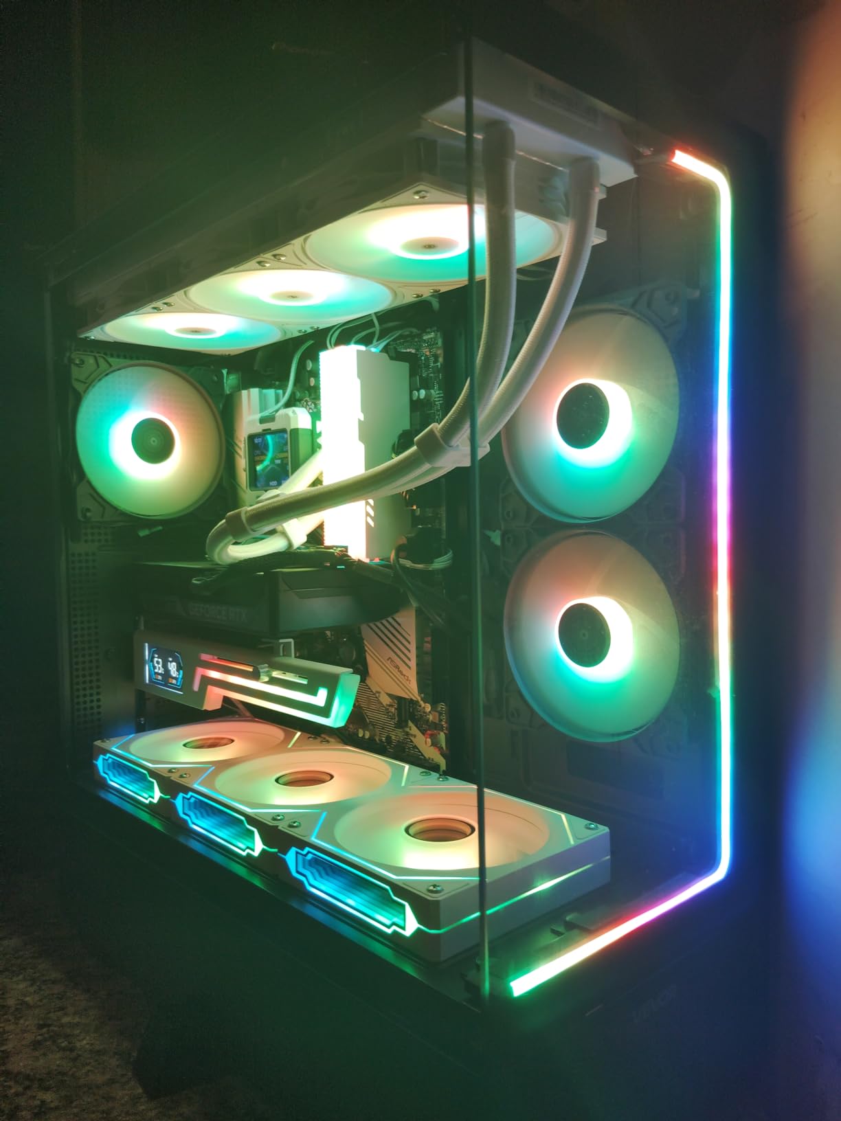 5V 3PIN ARGB RAM Heatsink Memory Cooler for DIY PC Game MOD DDR3 DDR4 DDR5(Compatible with ASUS Aura Sync,GIGABYTE RGB Fusion and MSI Mystic Light Sync（Memory not Included）GY-06-Black-2 Pack customer photo 2