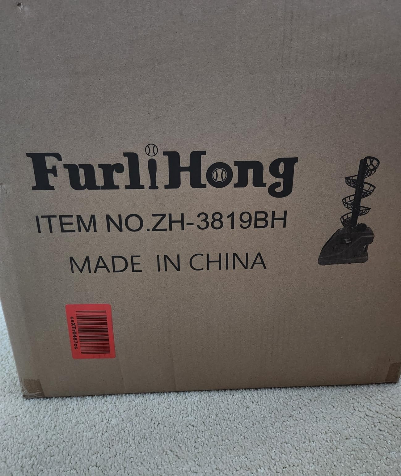Furlihong 3819BH Portable Tennis Ball Machine | 5 Adjustable Angles, 2 Power Levels, 4 Serve Intervals, up to 30 MPH, for All Skill Levels Training customer photo 1