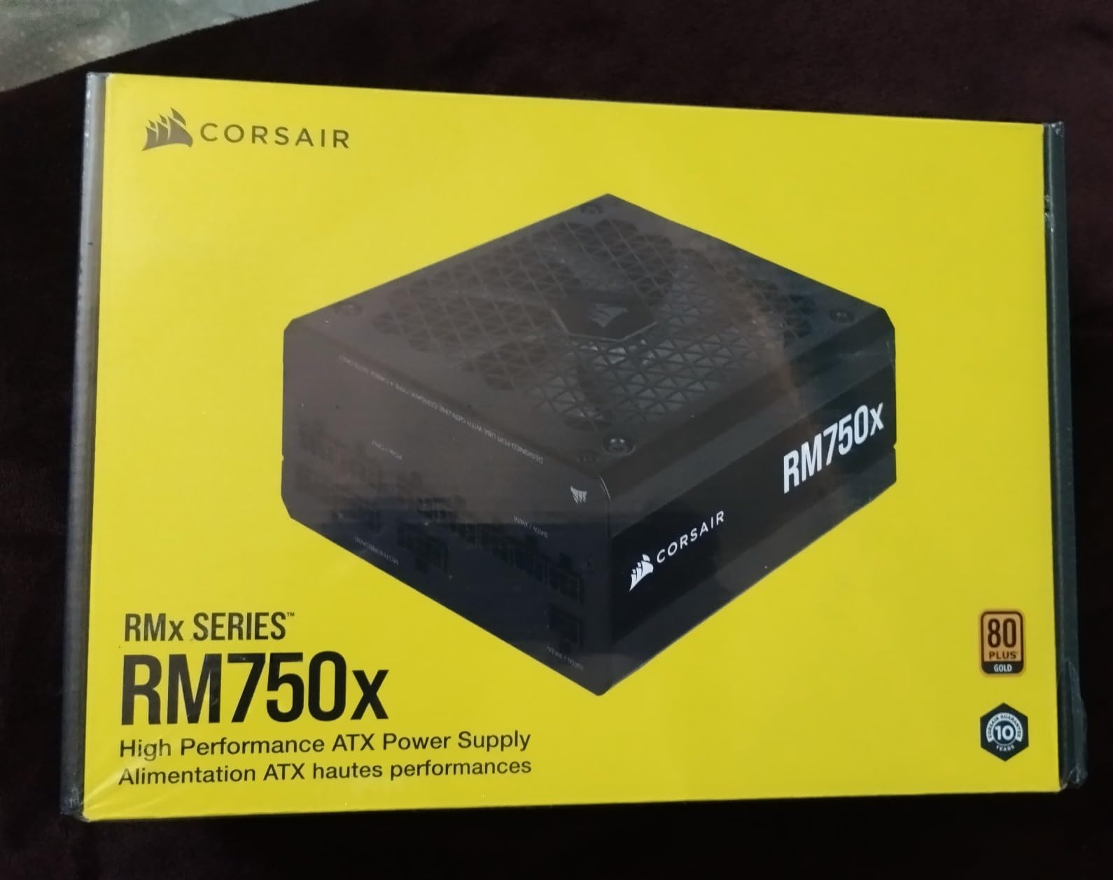 Corsair RM750x ATX 3.1 PCIe 5.1 Ready Fully Modular 750W Power Supply - Low-Noise, Cybenetics Gold Efficiency, Native 12V-2x6 Connector - Black customer photo 1