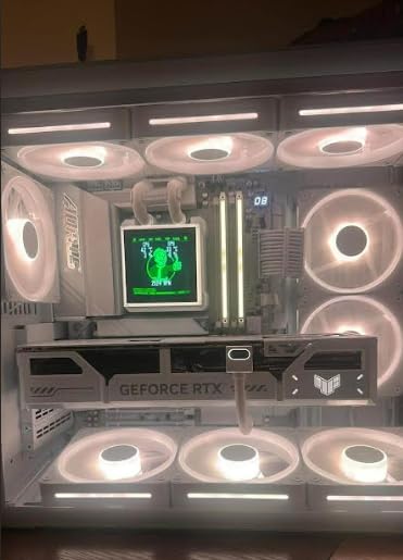 ASUS TUF GeForce RTX 5070 Ti 16GB GDDR7 BTF White OC Edition Graphics Card, NVIDIA, Desktop (PCIe 5.0, HDMI/DP 2.1, 3.125-Slot, Military-Grade Components, with a Detachable GC-HPWR Adapter) customer photo 1