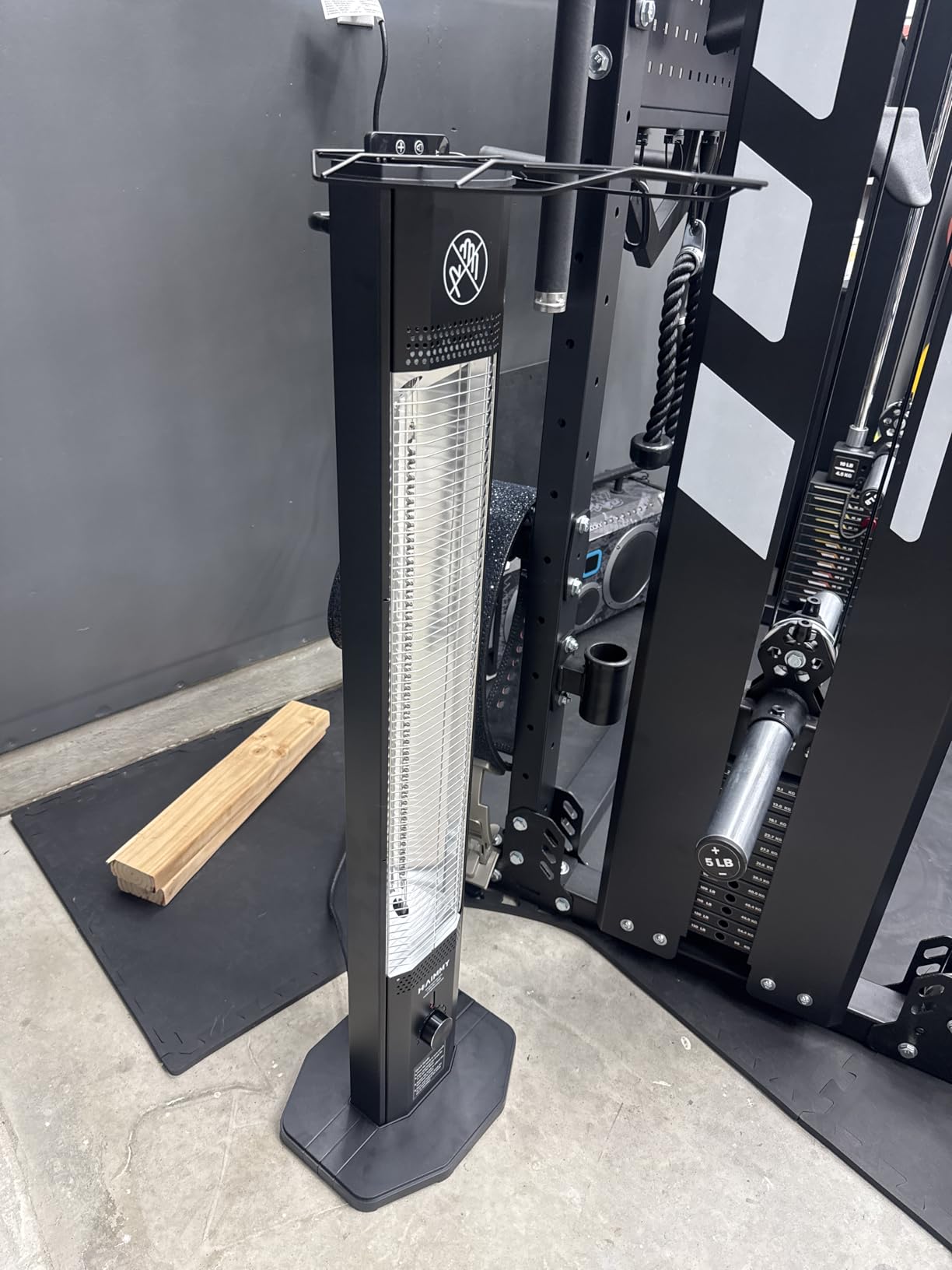 Outdoor Electric Patio Heater, 42-inch 1500W Infrared Tower Heater with 9 Heat Settings & 9H Timer, IPX5 Waterproof, Safety Lock, Tip-Over & Overheat Protection Space Heater for Indoor & Outdoor Use customer photo 1