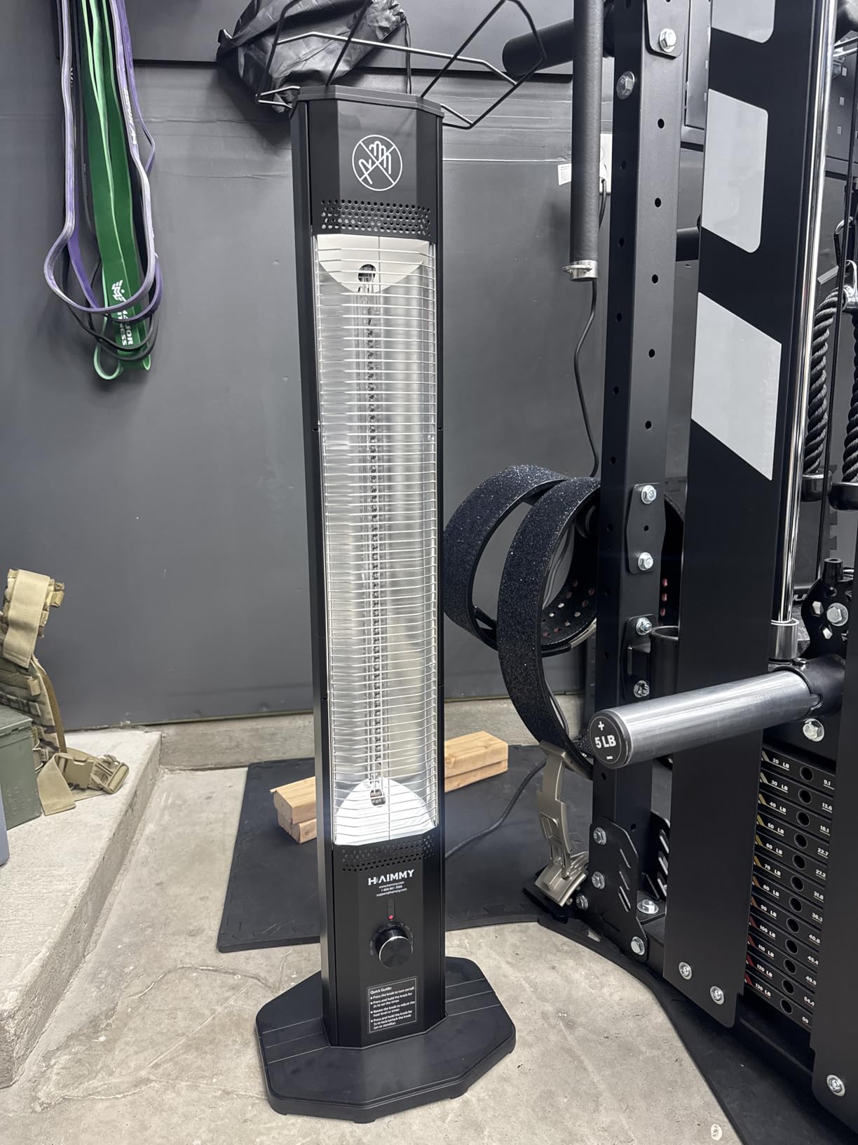 Outdoor Electric Patio Heater, 42-inch 1500W Infrared Tower Heater with 9 Heat Settings & 9H Timer, IPX5 Waterproof, Safety Lock, Tip-Over & Overheat Protection Space Heater for Indoor & Outdoor Use customer photo 2