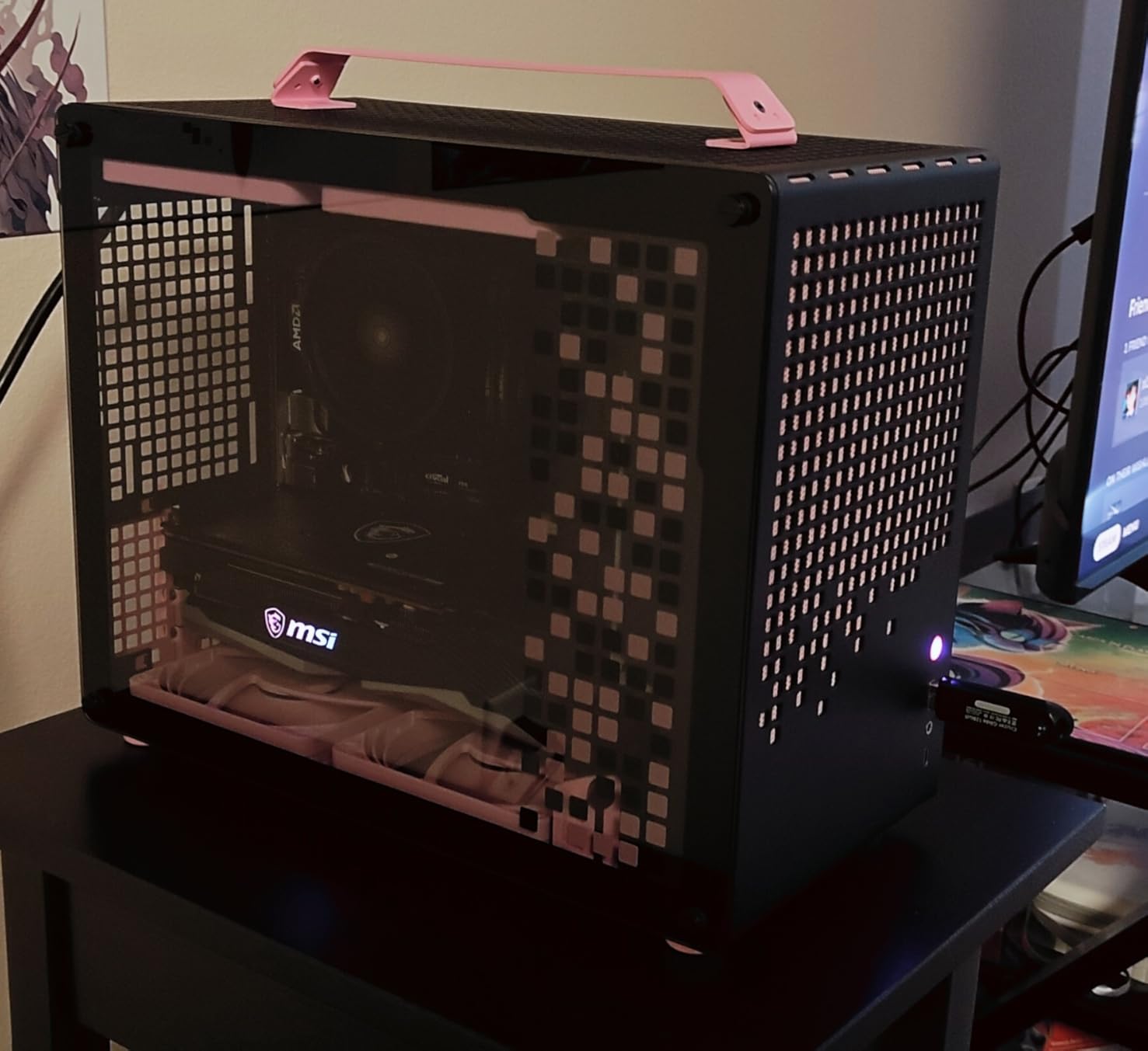 HYTE Flow FA12 120mm PC Case Fans 4-Pack, High Performance, Low Noise, 1500 RPM, 4-Pin PWM, Fluid Dynamic Bearing - Taro Milk (Purple) customer photo 1