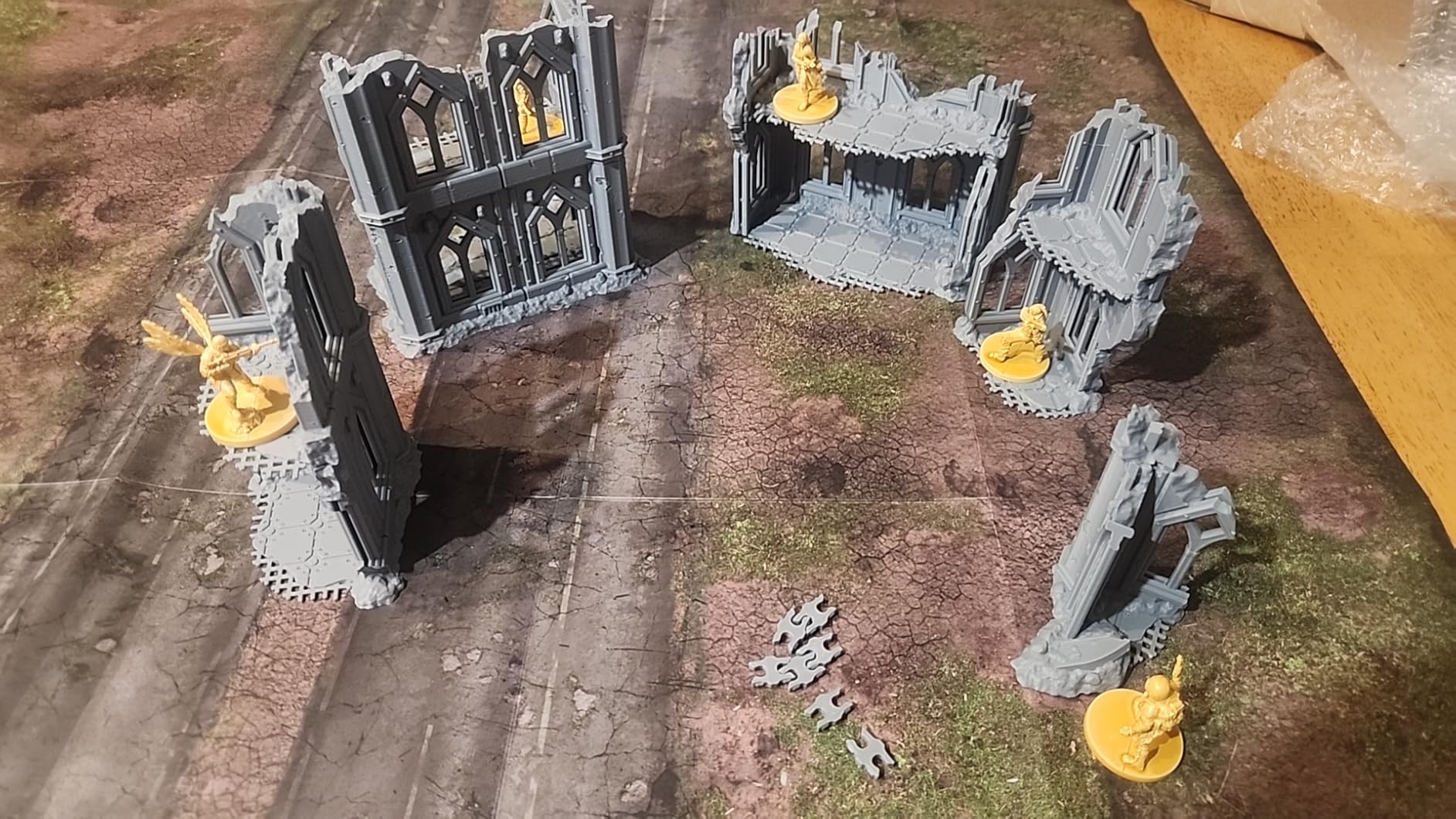 Tabletop Terrain Hab Unit Ruins - Modular Sci-Fi Terrain for Tabletop Wargaming Competitive Ruins 28mm 32mm customer photo 2