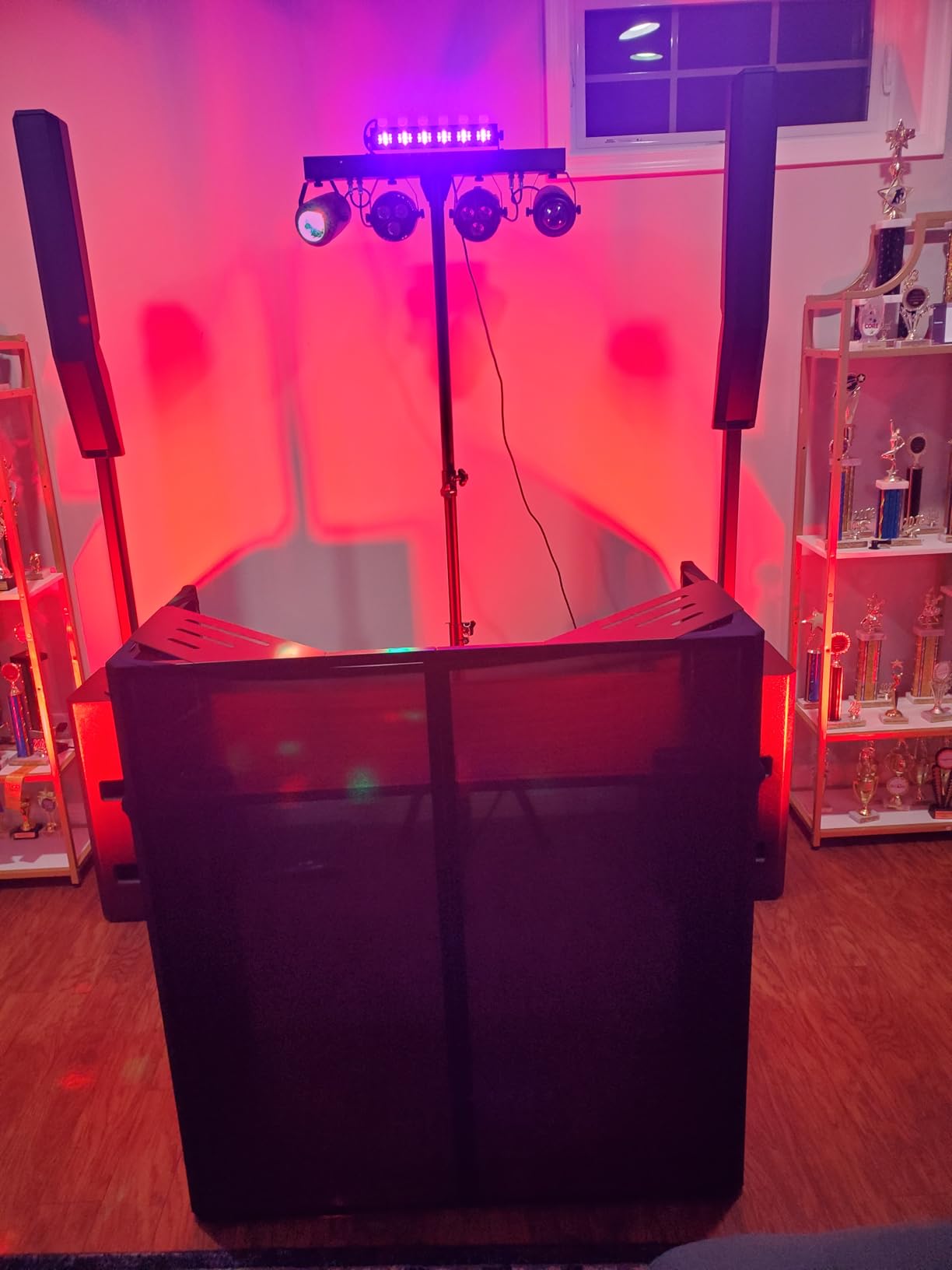 DJ Lights Stand for Parties - Professional 5in1 LED DJ Lighting System with Stand, DMX512, Sound Activated Stage Lights Package for Wedding Live Band Disco Club Gig Bar Booth Show Events customer photo 1