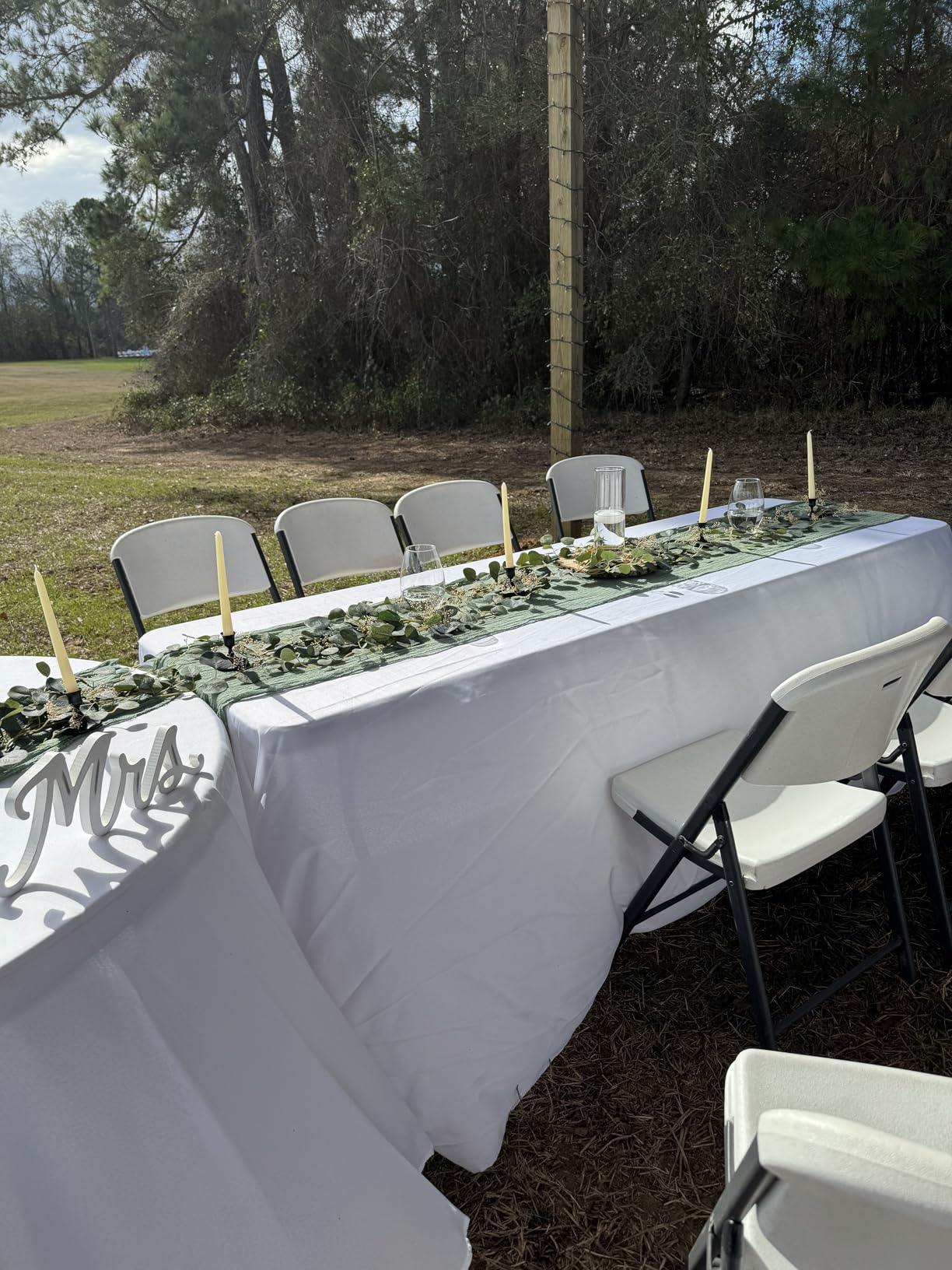 10-Pack White Tablecloths for Rectangle Tables, 60 x 102 Inches, Stain-Resistant Polyester Fabric for 6 Foot Tables - Washable Table Covers for Weddings, Banquets, Birthday, Parties, Events customer photo 1