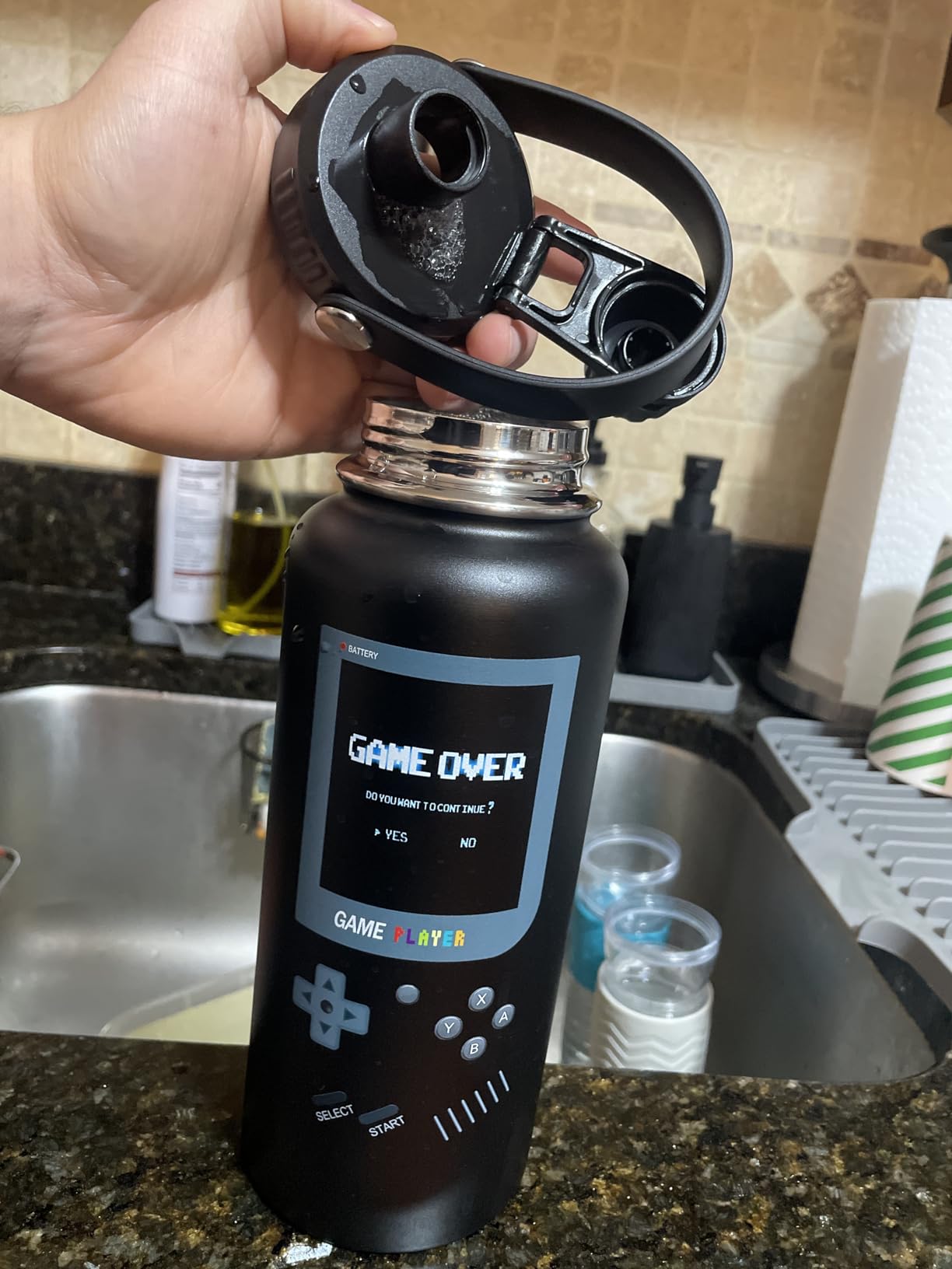 Gamer Gifts-32oz Gamer Water Bottle - Gaming Insulated Cup with Stainless Steel - Gift for Game Men, Son, Dad, Husband, Friends - Gaming Tumbler Present for Birthday Christmas customer photo 1