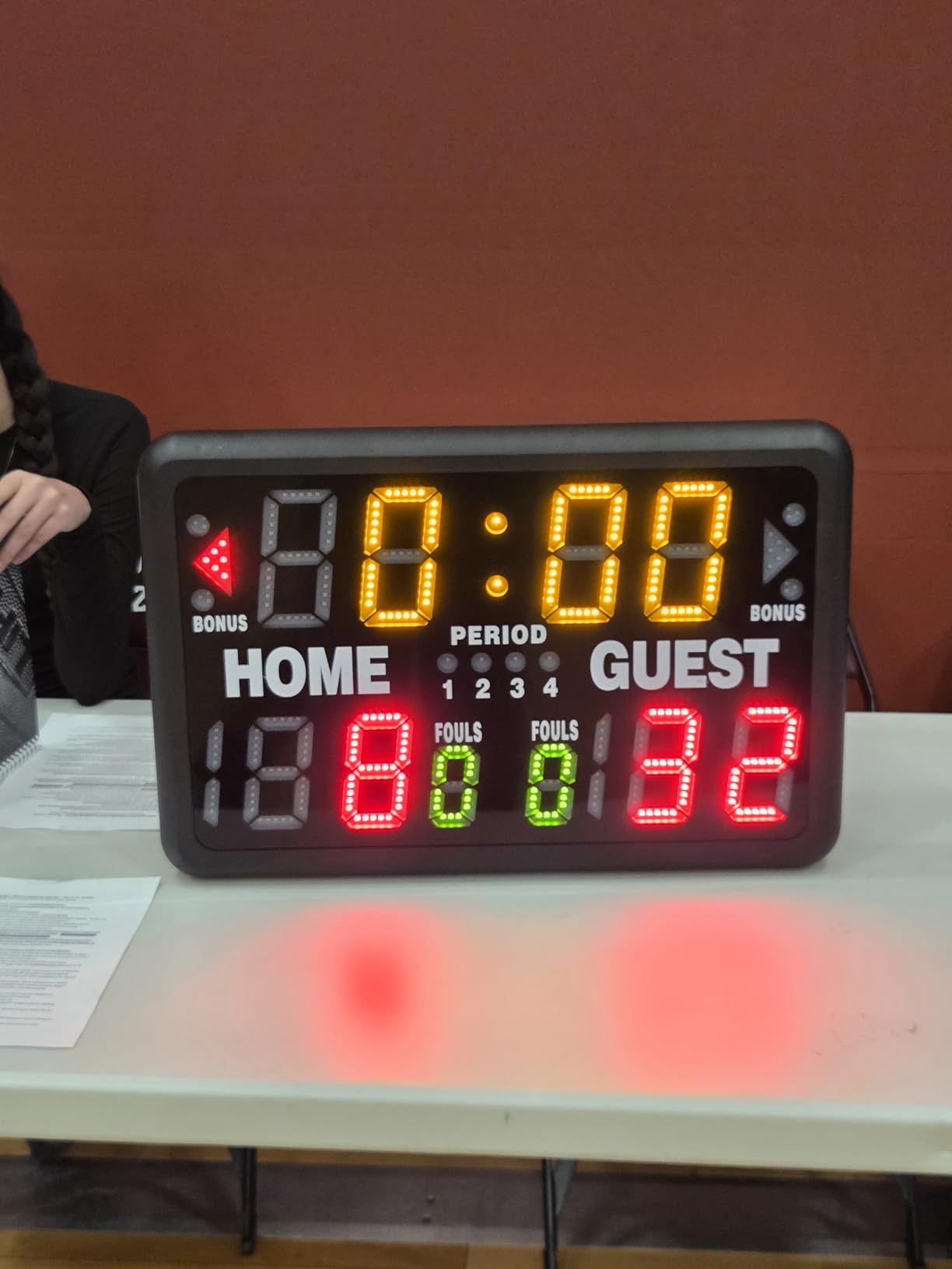 Basketball Scoreboard with Timer Clock, Digital Scoreboard with Remote, Portable Battery Powered Electronic Scoreboard for Baseball/Tennis/Soccer/Volleyball/Ping Pong Games customer photo 1