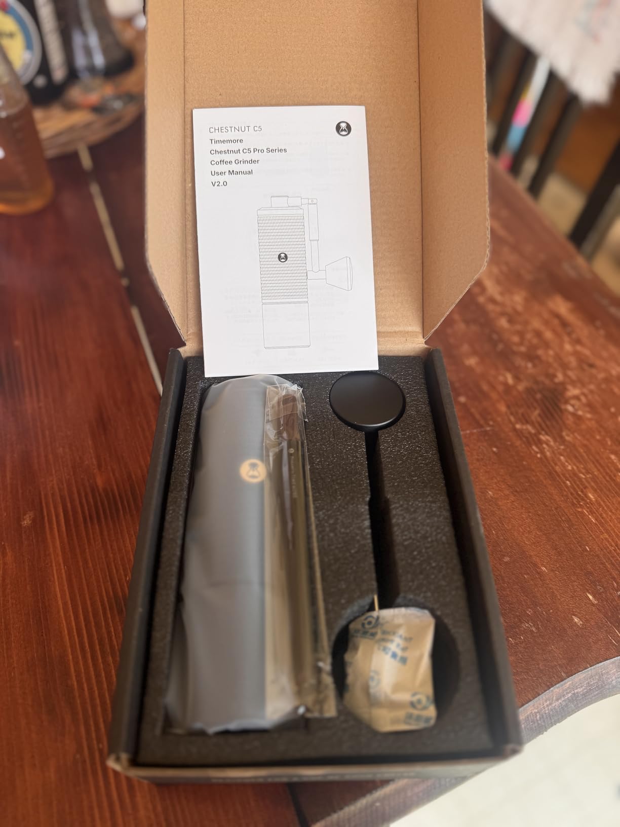 TIMEMORE C5 Pro Manual Coffee Grinder Capacity 30g with CNC Stainless Steel Conical Burr - Internal Adjustable Setting,Double Bearing Positioning (C5 Pro Matte Black) customer photo 2