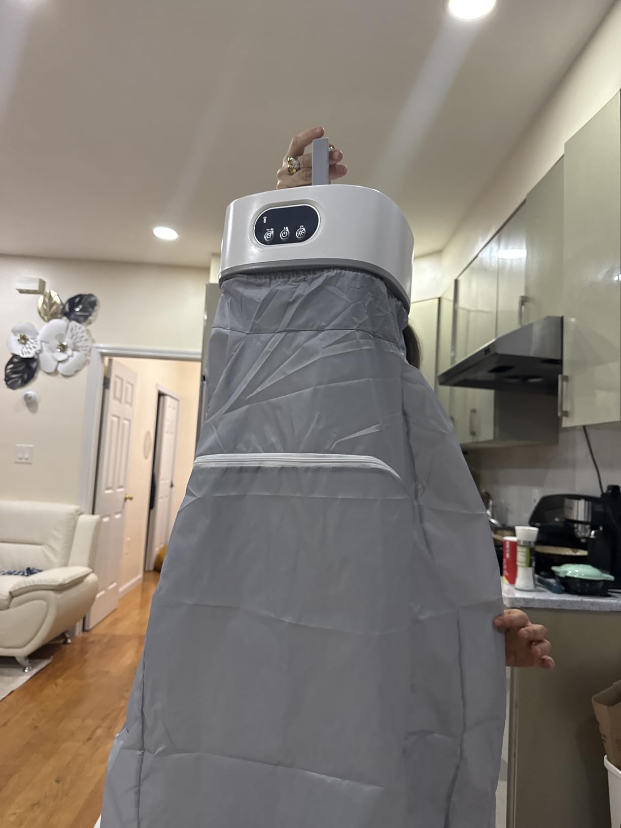 Portable Clothes Dryer, Compact & Foldable Electric Drying Machine for Home, Travel & RV, with Remote Control and Carry Bag customer photo 1