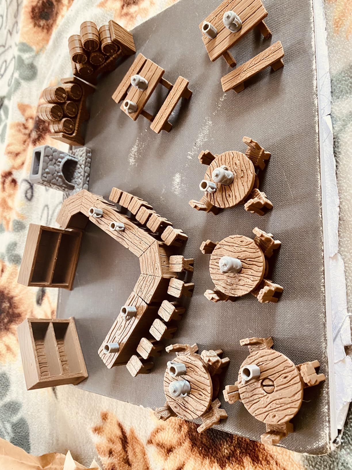 Tavern DND Terrain Set - Modular 70 Piece Tabletop Role-Playing Scenery - 28mm Scale, Includes Tavern Pieces & Accessories - Perfect for Dungeons & Dragons, Pathfinder, & RPG Tabletop Games customer photo 1