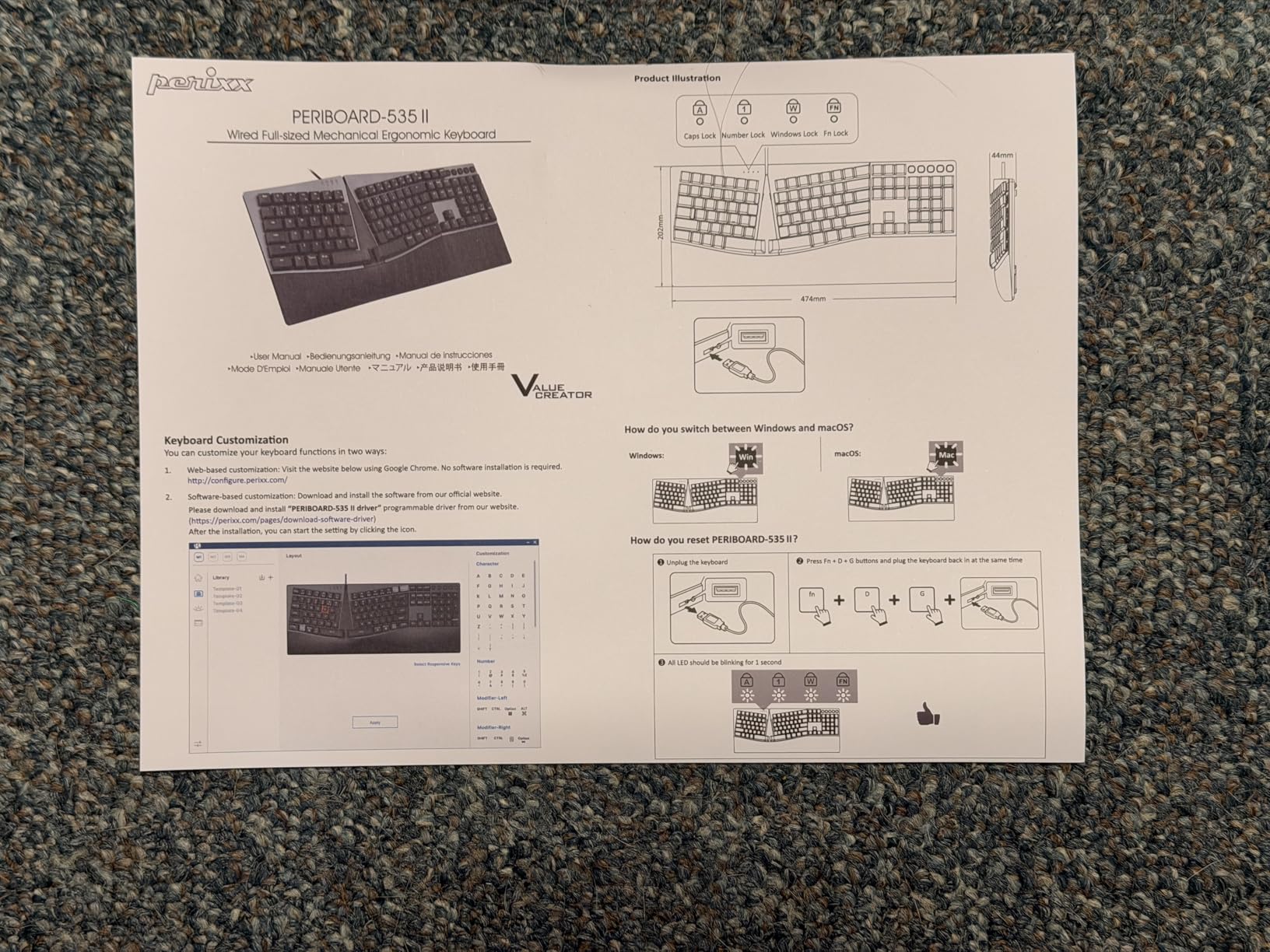 Perixx PERIBOARD-535BR [Firmware Updated] Wired Ergonomic Mechanical Keyboard - Full-Size - Low-Profile Brown Tactile Switches - NKRO Anti-Ghosting - Compatible with Windows and macOS customer photo 2