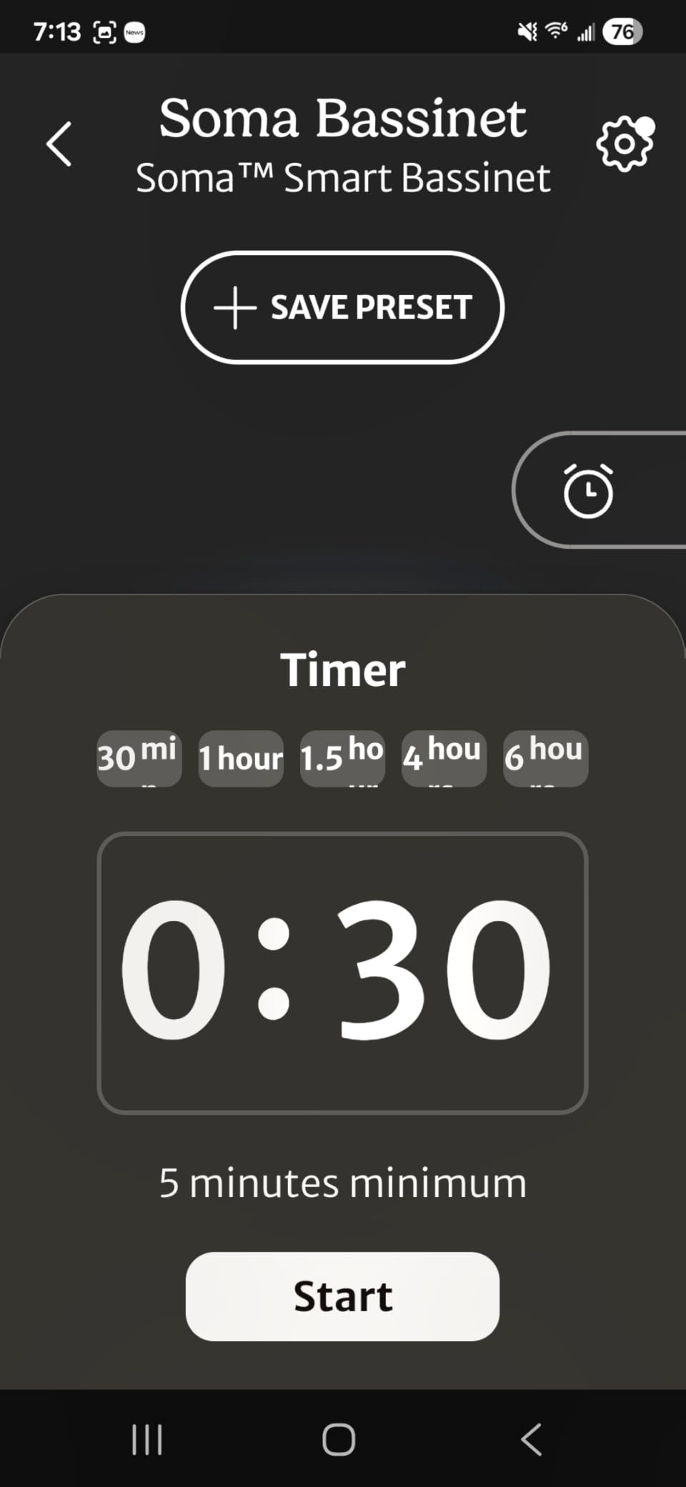 UPPAbaby Soma Smart Bassinet - 5 motions + 5 speeds + 4 Sounds with MotionSync Technology - Height Adjustable - Included Mattress, Sheet + Storage Basket - Charlie (Sand Melange) customer photo 2