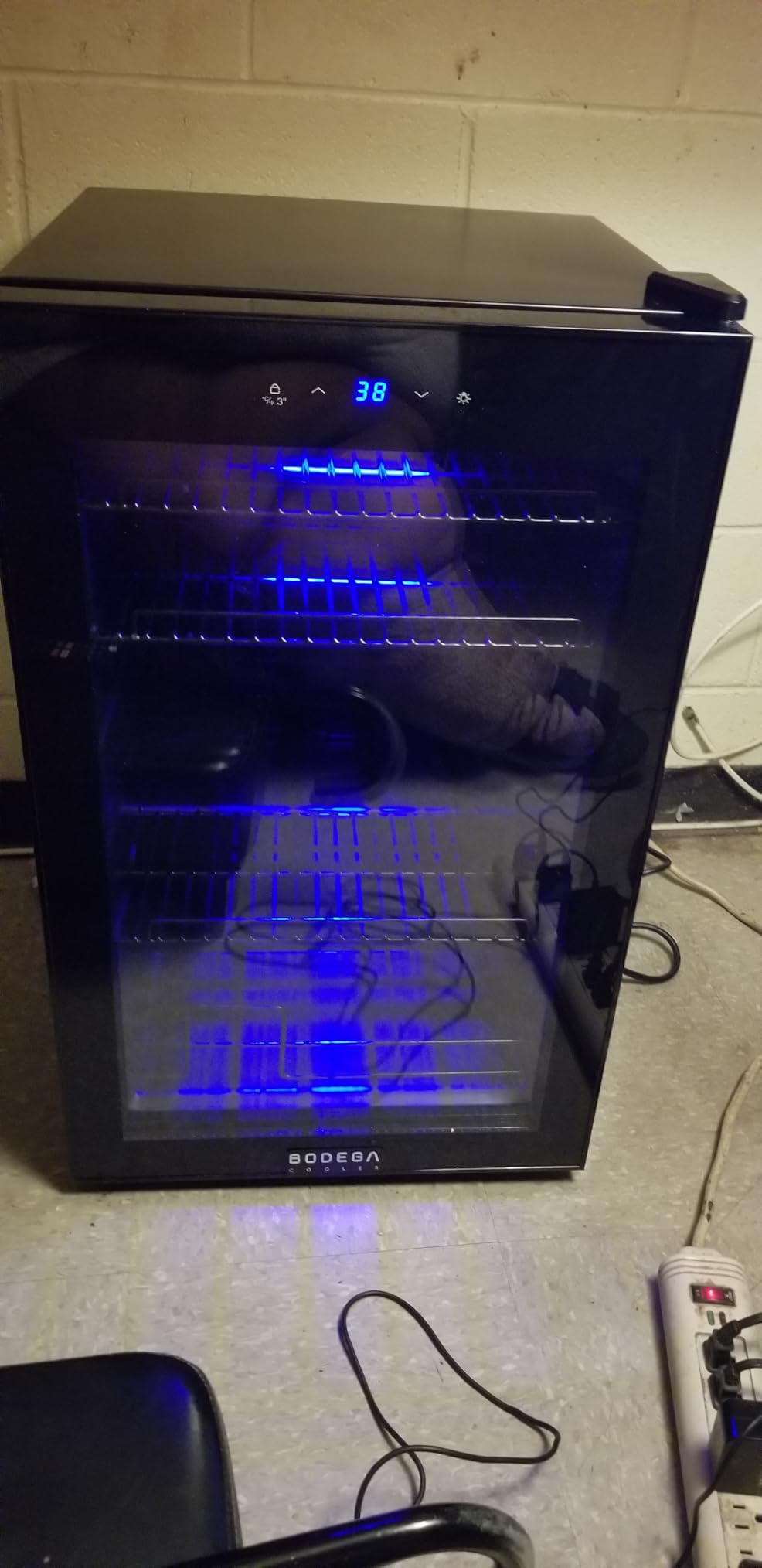 BODEGACOOLER Commercial Merchandiser Refrigerator, 2 Glass Door Commercial Beverage Refrigerator, Beverage Display Cooler with Soft LED Light, Adjustable Shelves and 4 Strong Castors, 35.4 Cu. Ft, Black customer photo 1