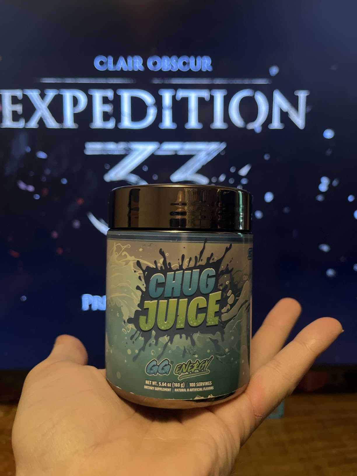 GG Energy - Chug Juice by LazarBeam (100 Servings) - Keto Friendly Gaming Energy and Nootropic Blend, Sugar Free + Organic Caffeine + Vitamins + Immune Support, Powder Drink customer photo 1