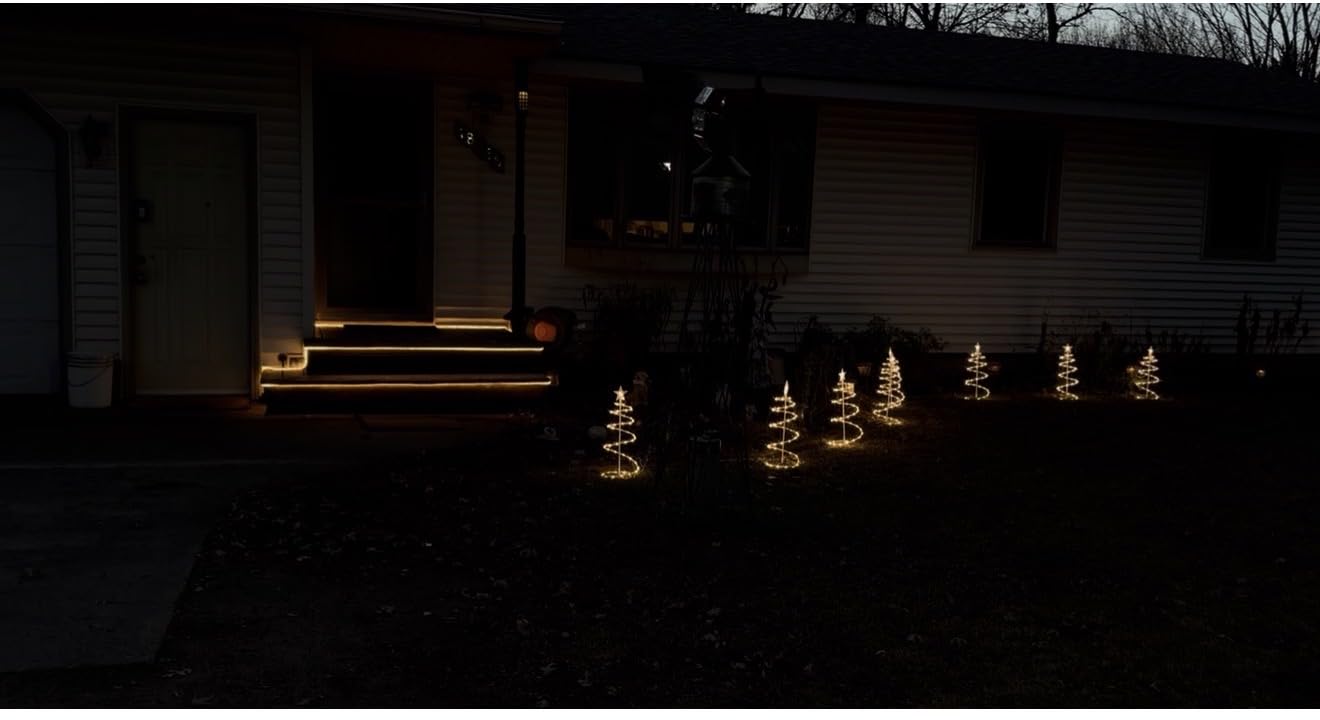 Solar Rope Lights Outdoor Waterproof 32.8 FT, White 6000K 600LED Strip Lights Solar Powered with 4 Modes for Patio, Garden, Landscape Lighting customer photo 1