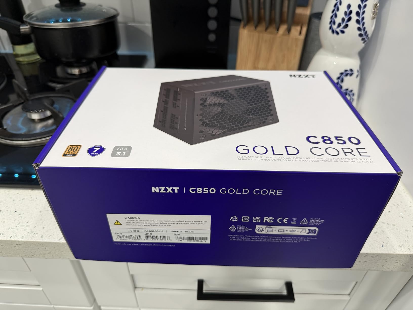 C850 Gold Core - 850W ATX 3.1 Power Supply - 80 Plus Gold - Cybenetics Platinum - Fully Modular - PCIe 5.1 600W 12V-2x6 - Zero RPM Fan - 105C Capacitors - Black customer photo 2
