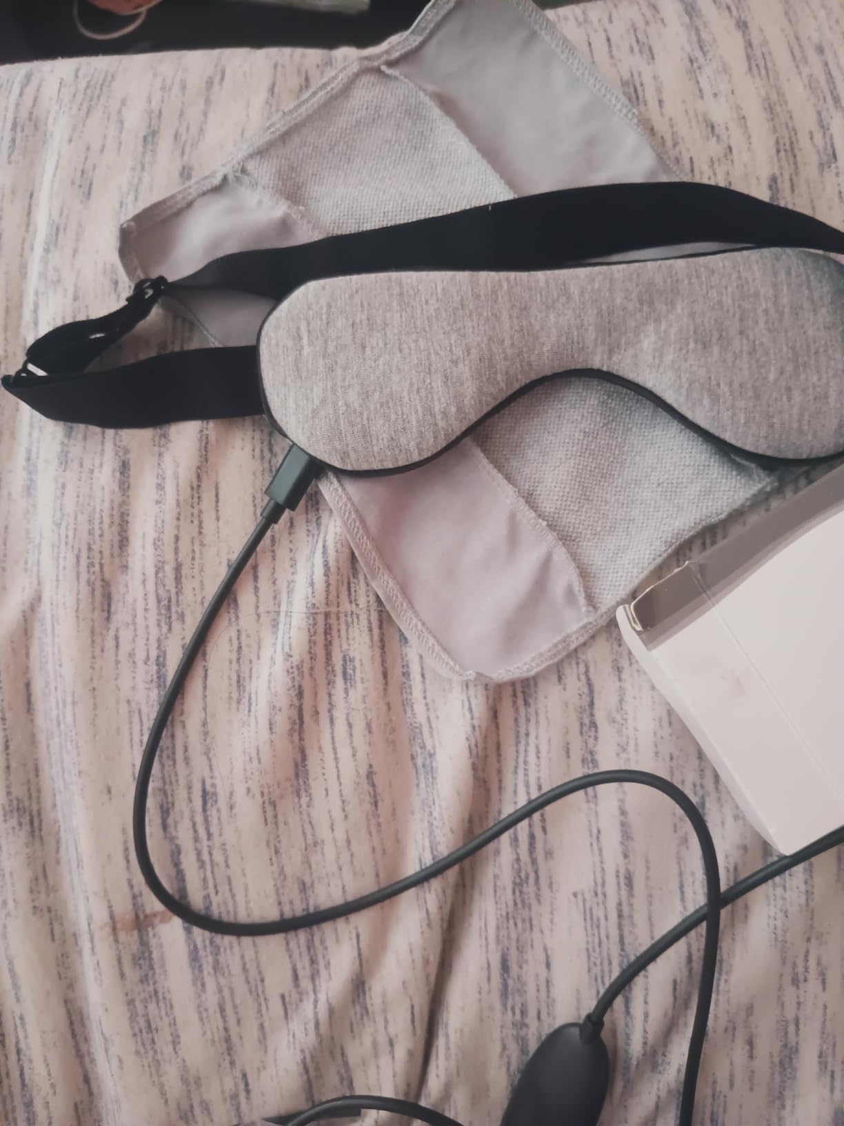 Heated Eye Mask - Warm Compress for Dry Eyes, USB Electric Heating Pad for Stye & Chalazion Eye Treatment, Eye Sleep Mask for Dark Circles and Puffiness Relief (Gray) customer photo 1