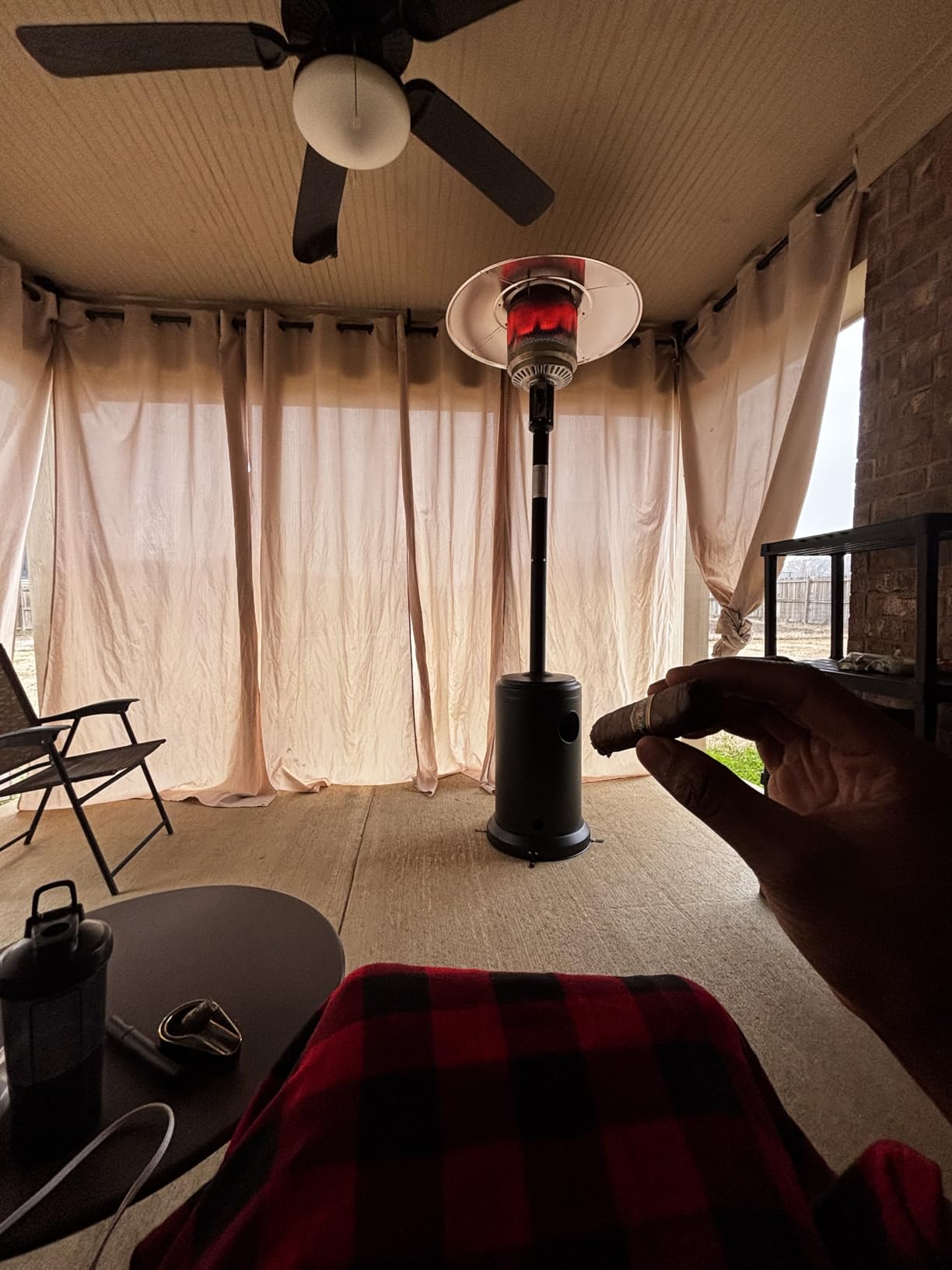 Ignovate 50,000 BTU Outdoor Propane Patio Heater with Wheels - Durable Powder-Coated Steel Gas Heater with Easy Ignition & Safety Shut-Off for Patio, Backyard, Garden, Restaurant customer photo 2