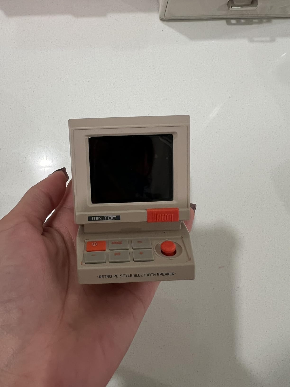 Divoom MiniToo Retro PC-Style Computer Speaker, Smart Pixel Screen with DIY Faces, Bluetooth & USB Audio, Alarm/White Noise Clock, Desk Setup Gift for Bedroom, Office & Gaming customer photo 2