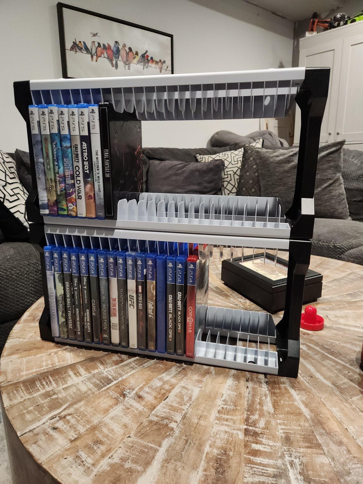 White Video Game Storage Tower 46 PCS - Universal Organizer for PS5 PS4 PS3 PS2 PSP, Xbox Series X/S One 360, Wii Wii U, Switch Switch 2 | Holds Game Cases, Controllers & Headphones customer photo 1