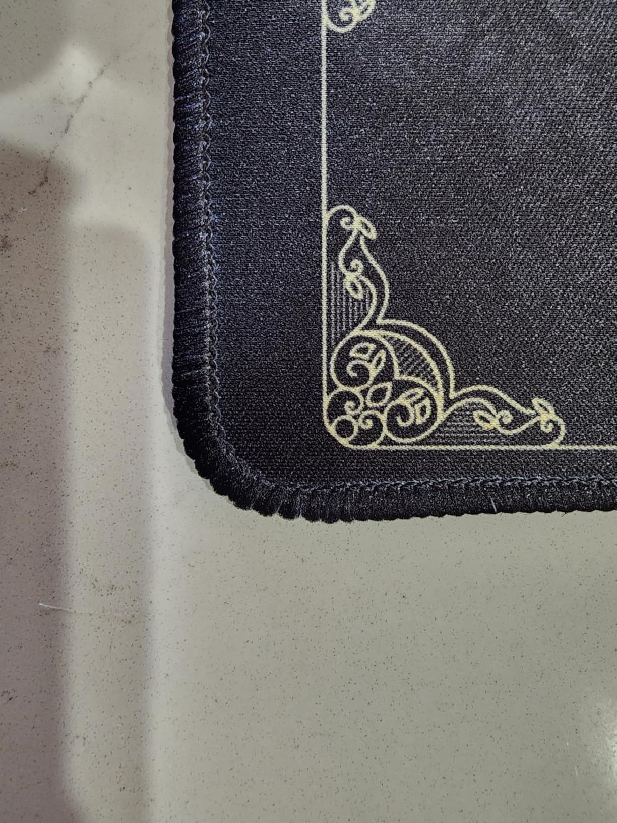 Classic Black TCG Playmat - Solid Color Card Game Mat for All Trading Card Games, 24x14 inch, Stitched Edge, Non-Slip Rubber Base, with Prismatic Playmat Tube customer photo 2