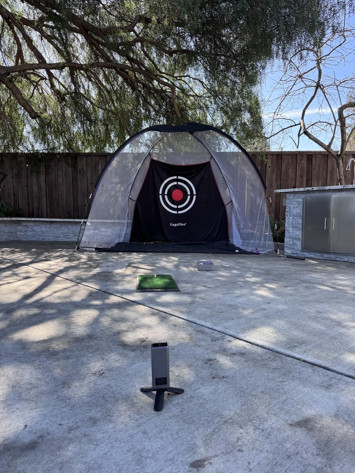 Golf Launch Monitor & Simulator: Portable Swing Analyzer with 13 Metrics, 3D Driving Range, 3D Trajectory & Video Record for iOS/Android customer photo 1