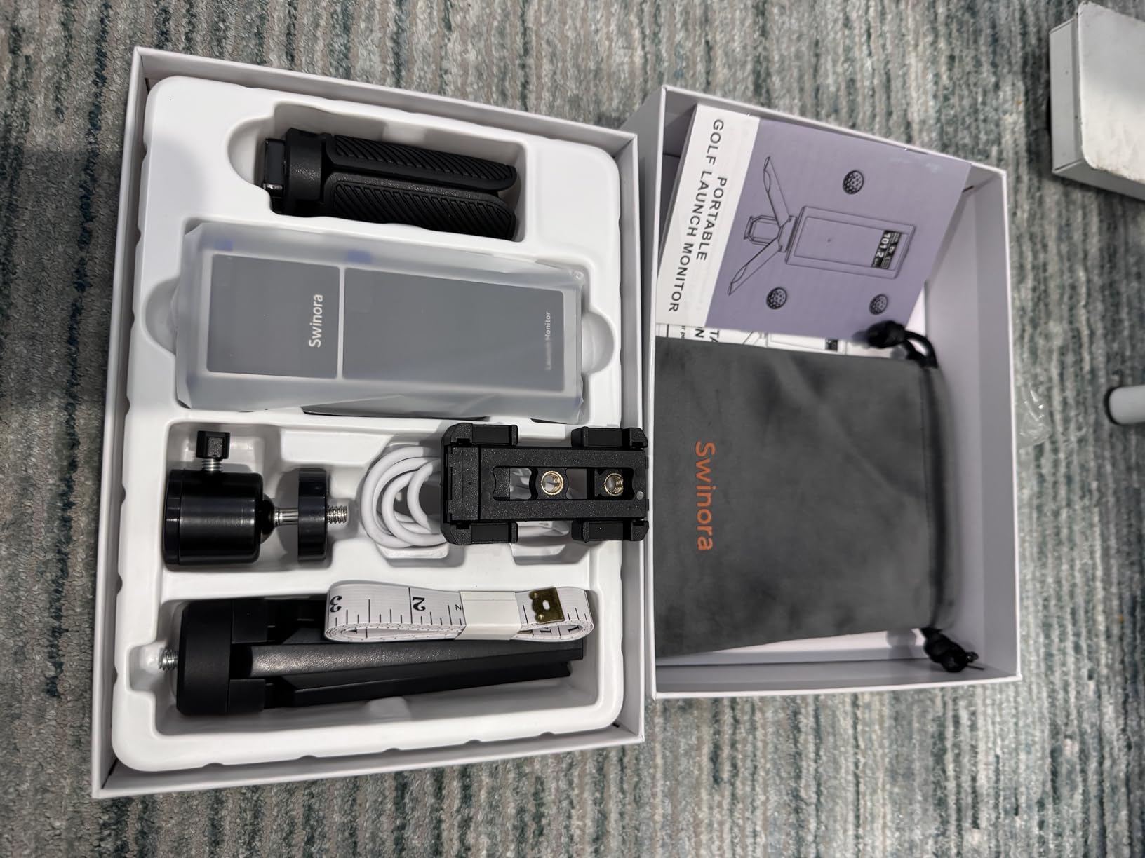 Golf Launch Monitor & Simulator: Portable Swing Analyzer with 13 Metrics, 3D Driving Range, 3D Trajectory & Video Record for iOS/Android customer photo 2