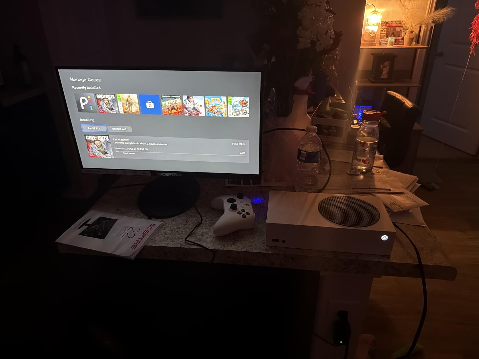 Sceptre New 22-Inch Gaming Monitor, FHD 1080p, Up to 144Hz, HDMI, DisplayPort, Built-in Speakers, Machine Black (E225W-FW144 Series, 2026) customer photo 2