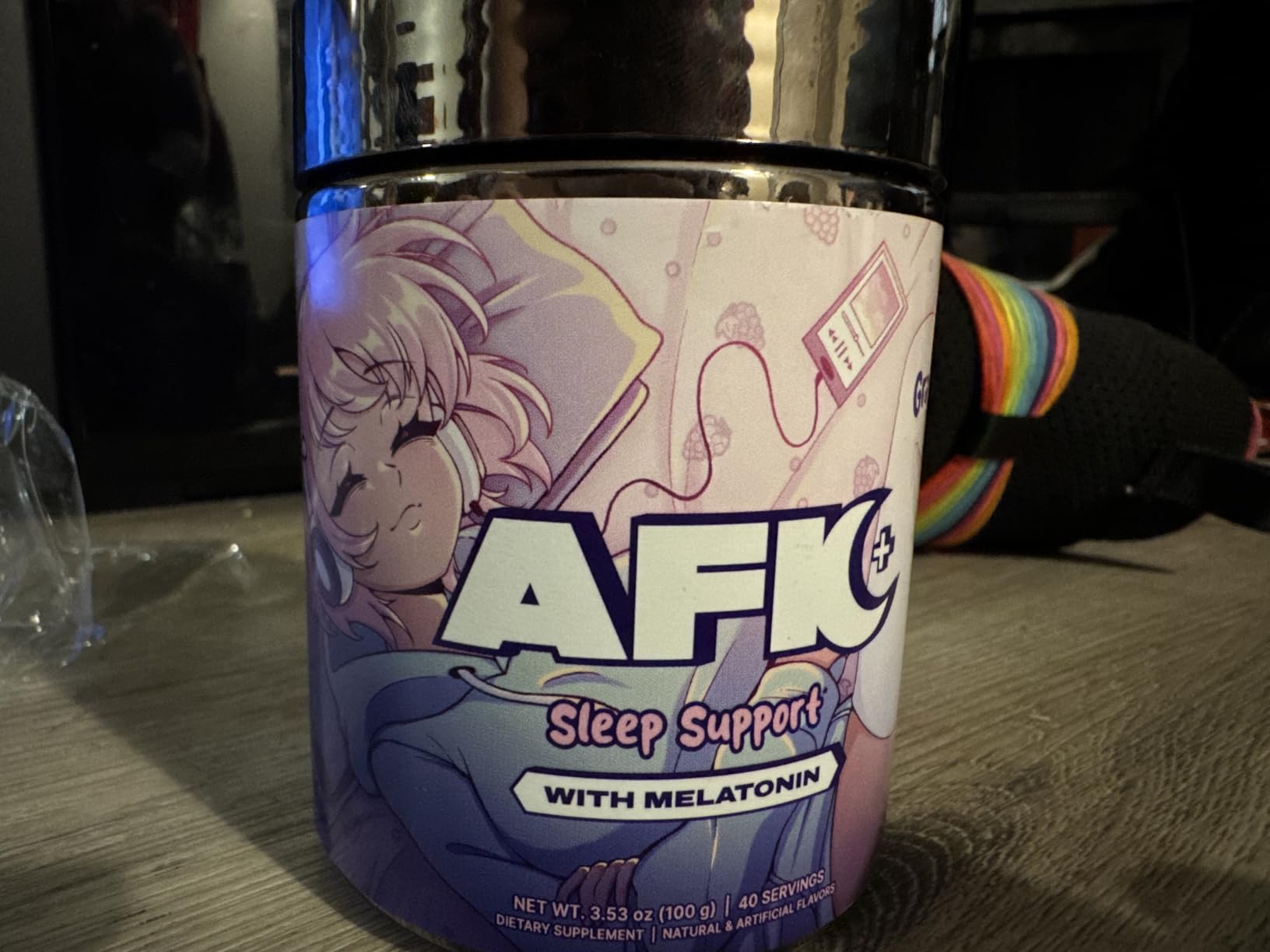 AFK+ (with Melatonin): Grape - 40 Servings - Keto Friendly Magnesium-Focused Sleep Support Supplement, Apigenin, Sugar Free customer photo 1