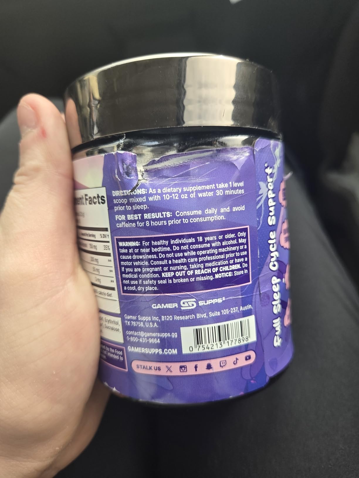 AFK+ (with Melatonin): Grape - 40 Servings - Keto Friendly Magnesium-Focused Sleep Support Supplement, Apigenin, Sugar Free customer photo 2