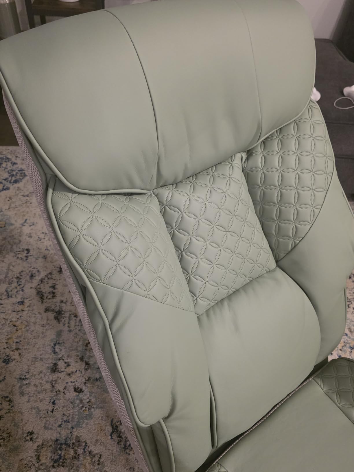 GTPLAYER Big and Tall Office Chair 400LBS Wide Ergonomic Gaming Chair with Deluxe Embossing Designed Leather with Foot Rest, 150 Degree Reclining Adjustable Soft Armrests Pocket Spring Back Support and Pillow customer photo 1