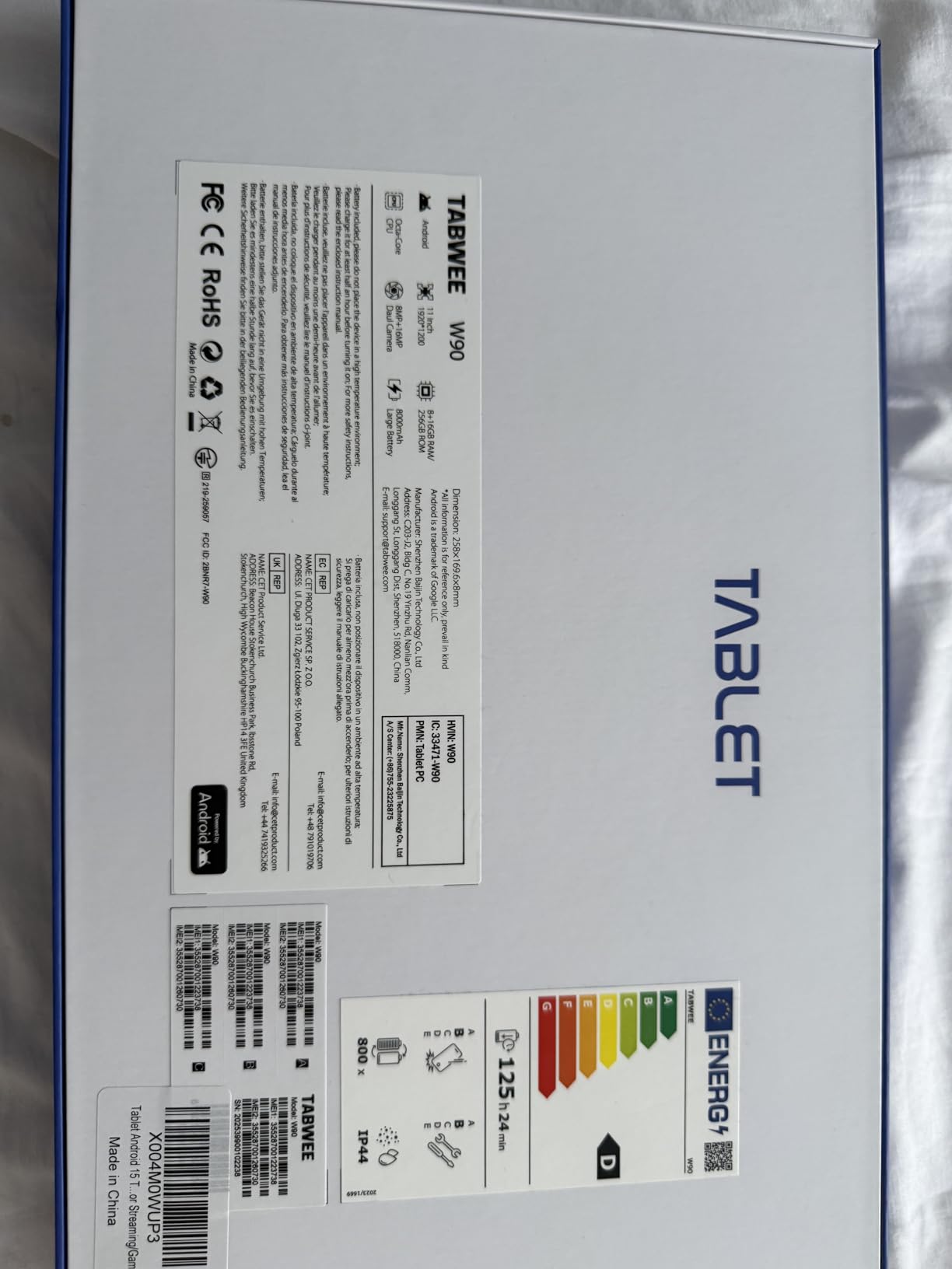 Tablet Android 15 Tablet-11 Inch FHD Display, 24GB RAM 256GB ROM /2TB TF, T615 Octa-Core AI Tablets, 8000mAh/18W Fast Charge, 5G WiFi & 16MP Camera, TÜV Certified Netflix HD for Streaming/Gaming customer photo 2