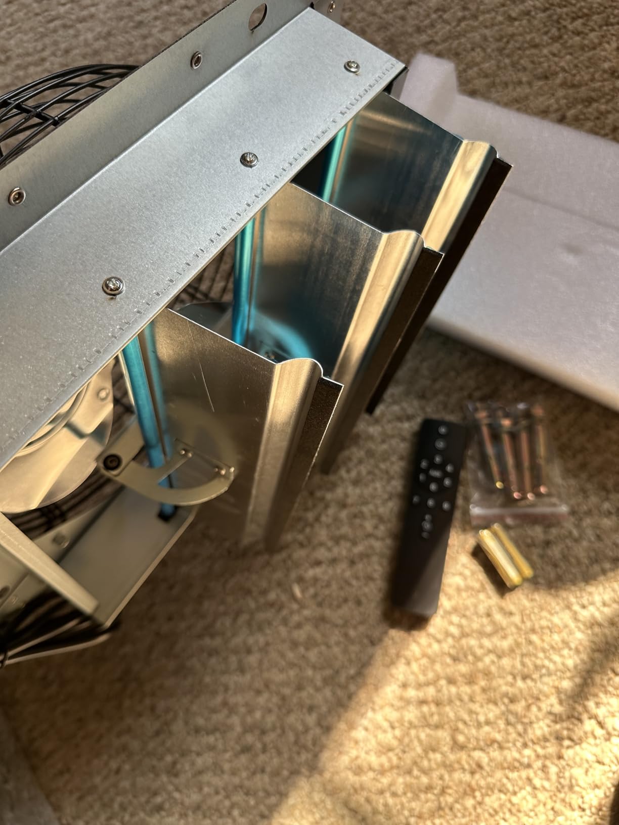 Amico 12 Inch Shutter Exhaust Fan with Remote,Energy Efficient &Quiet 25W DC Motor 1200 CFM Wall Mount Ventilation Fan for Garage,Greenhouse,Attic&Chicken Coop,9-Speed Adjustable,Plug In,Timer,FCC&ETL customer photo 2