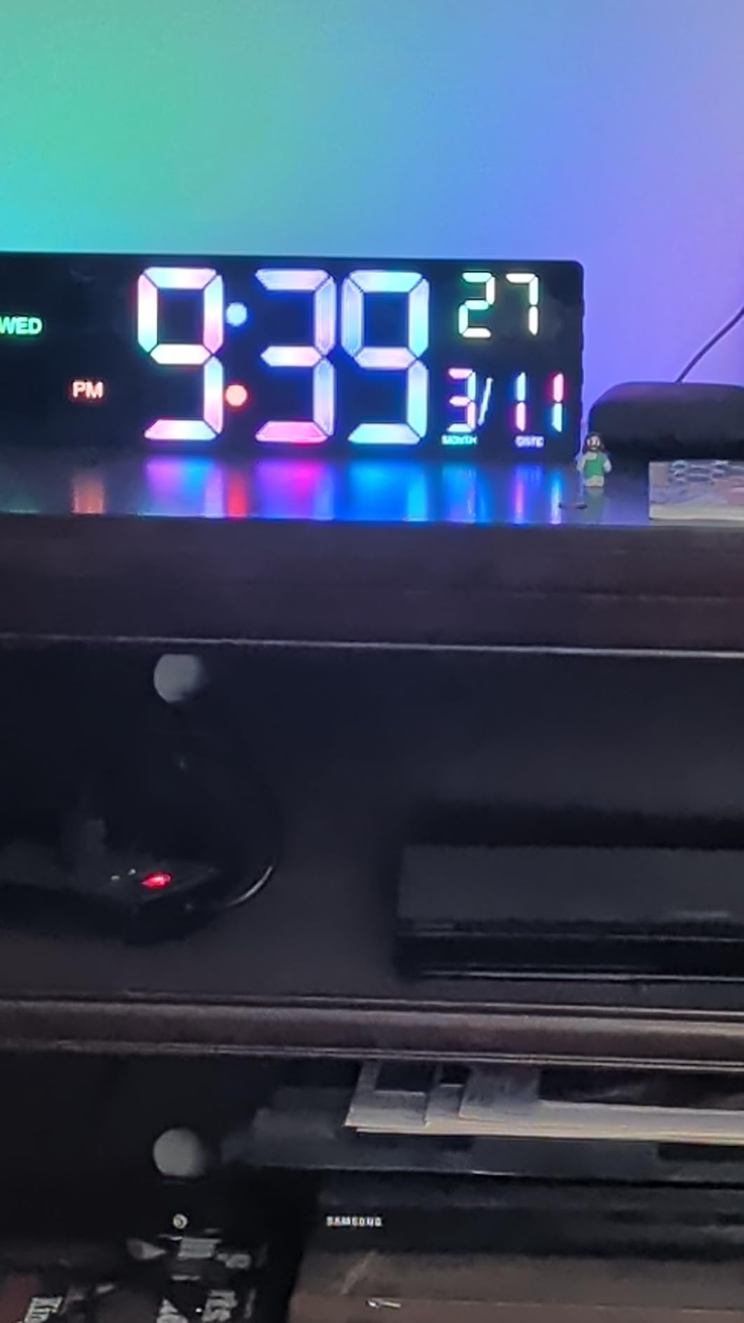 Smart Digital Wall Clock with App Control, 16.5