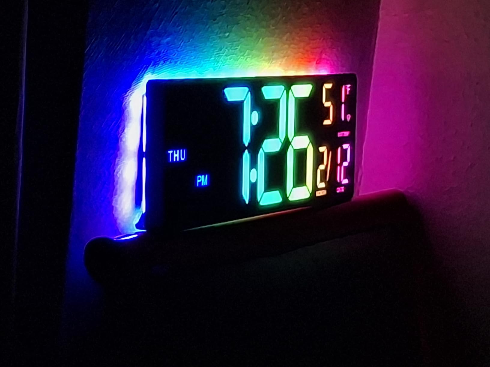 Smart Digital Wall Clock with App Control, 16.5