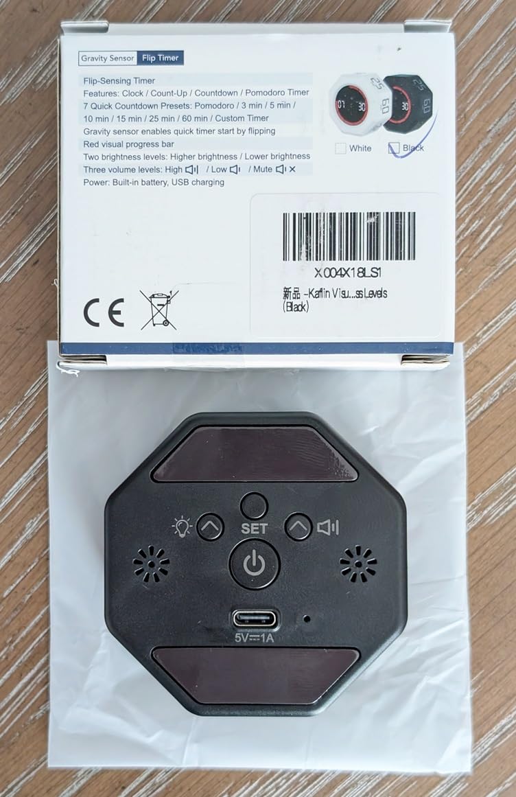 Small Productivity Timer - Pomodoro Timer with 3/5/10/25/60 Min Presets & Custom Countdown | Magnetic Rechargeable Digital Clock for Desk, Study and Games (Black) customer photo 2