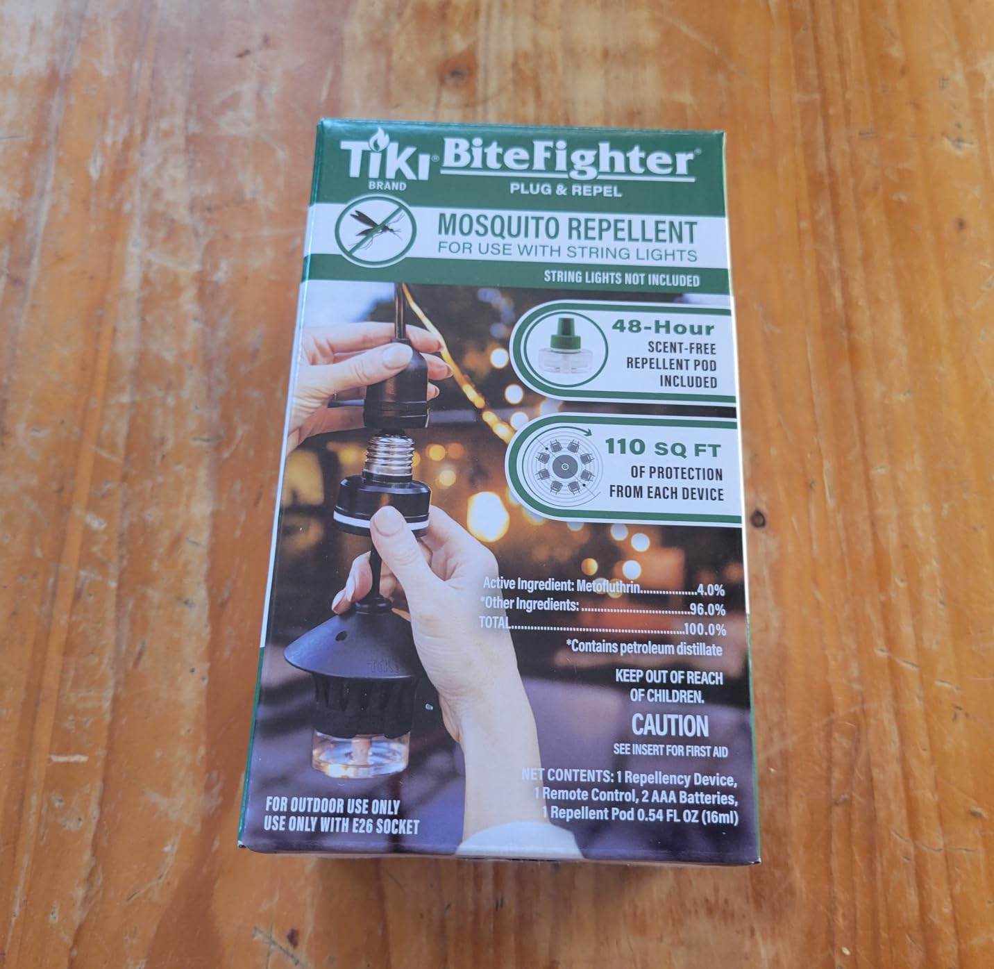 TIKI BiteFighter Plug & Repel Mosquito Repellent for Outdoor String Lights Odor-Free, Easy Install, 110 sq. ft. Coverage with 48 Hours of Protection customer photo 2