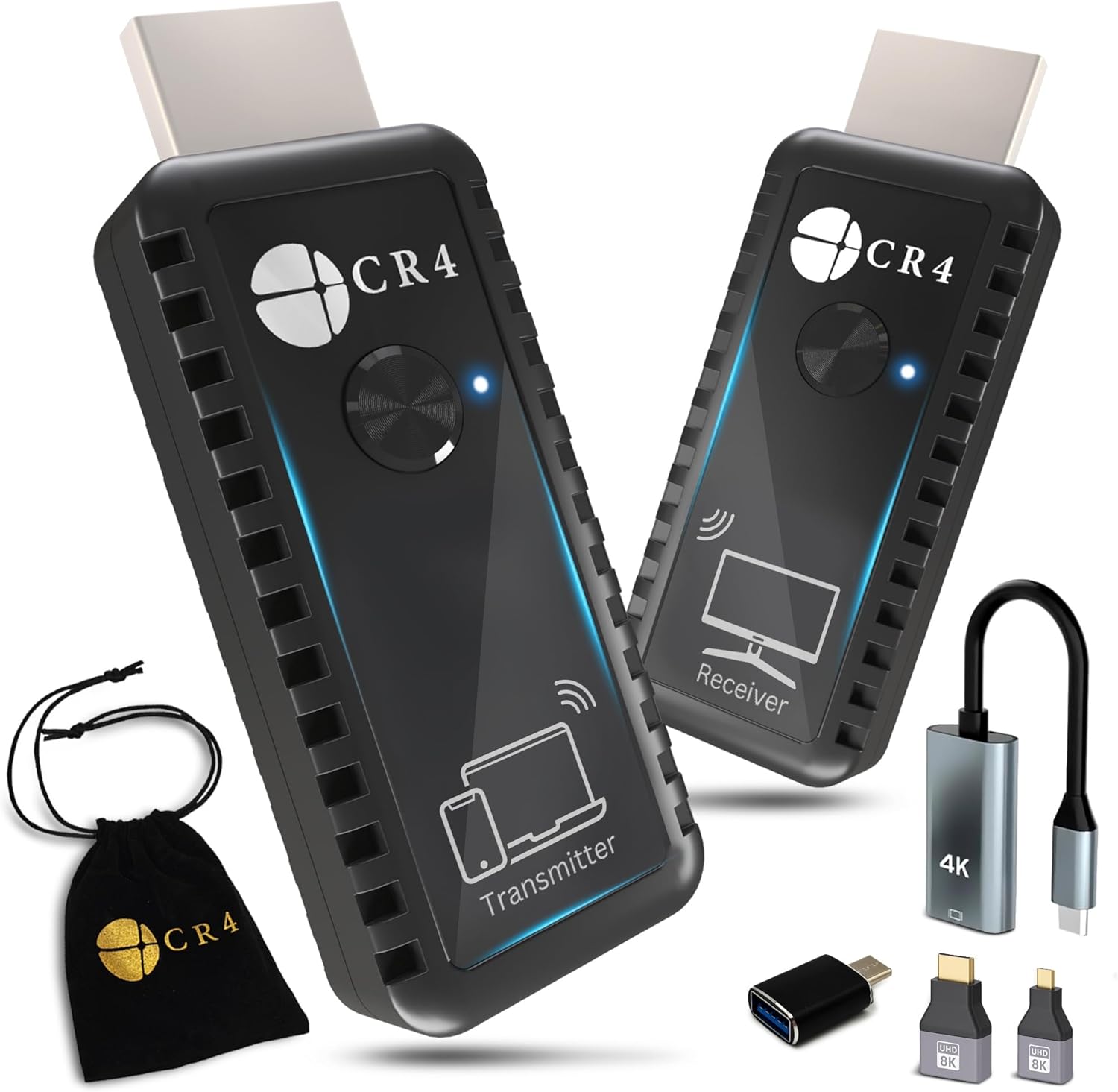 Wireless HDMI Transmitter & Receiver USB-C,Elegant Solid Design, 4K Input 1080p@60Hz Output, Plug and Play, Stream Laptop/Tablet/Phone to TV/Monitor/Projector customer photo 1