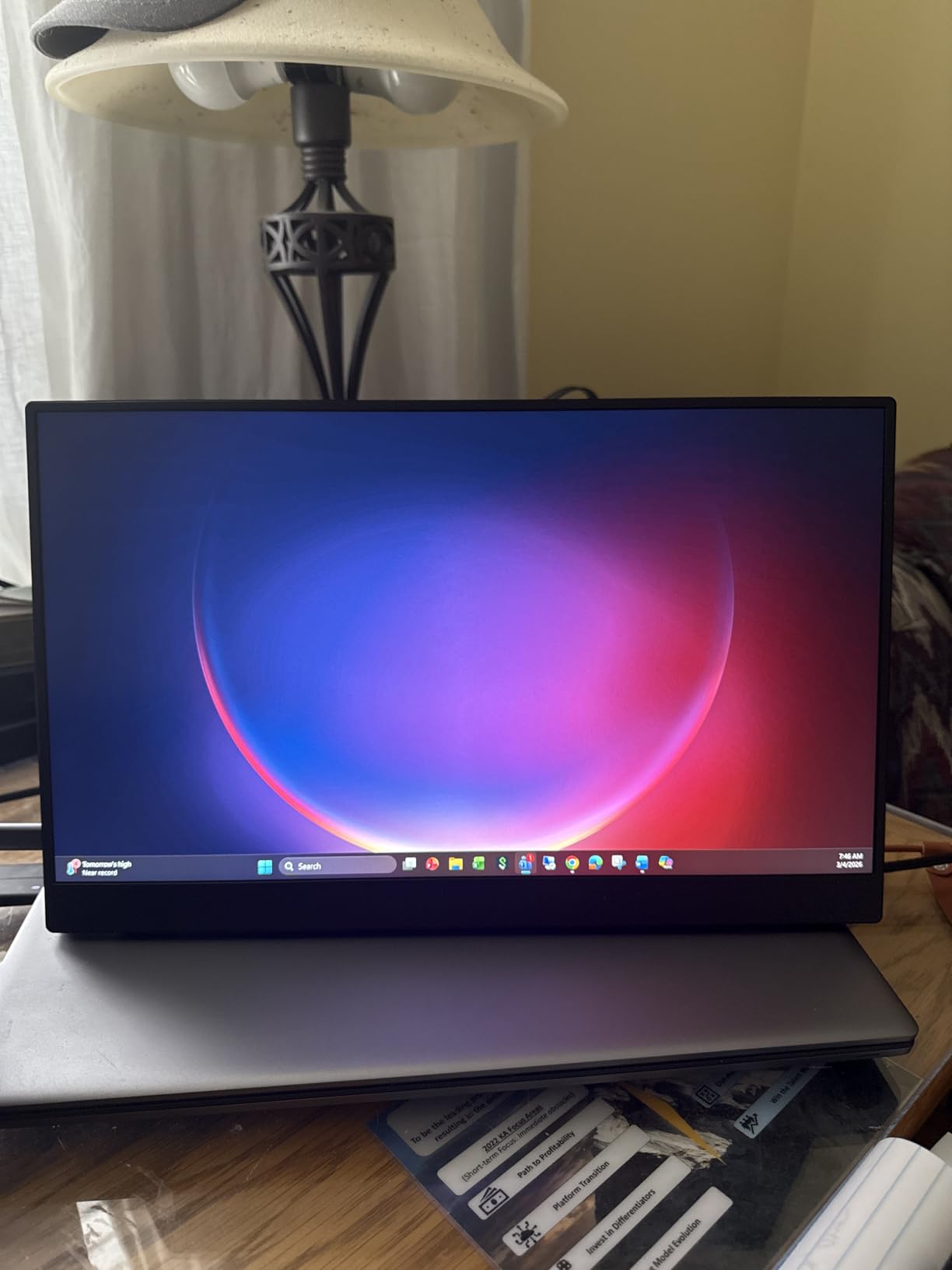 cocopar Portable Monitor Touchscreen 15.6 Inch 1080P FHD 90% sRGB Travel Monitor with Speaker HDMI USB-C Second Screen for Laptop MacBook Surface PC Xbox PS4/5, VESA Mountable, with Touchscreen customer photo 2