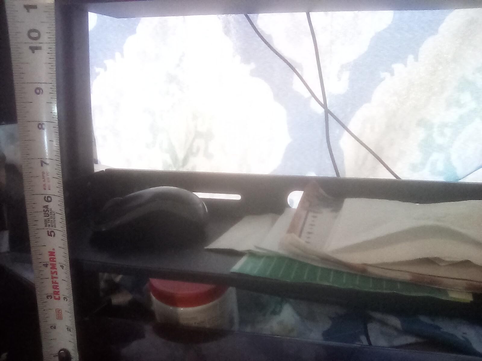 Clamp On Desk Shelf, 17'' 2-Tier Desktop Organizer Shelf with Under-Desk Hidden Storage Basket, Heavy-Duty Desk Shelves for Top of Desk, Space-Saving Desk Storage for Home Office Gaming Setup (Black) customer photo 1