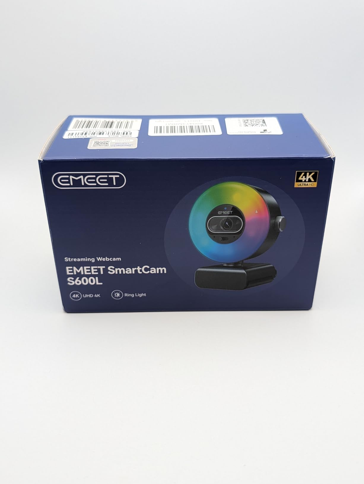 EMEET S600L 4K Webcam for Streaming with Ring Light, 4 Lighting Modes, AI Imaging, 0.2S PDAF, 2 Mics, Dial Control, 4K Webcam with Light for OBS/Twitch/YouTube/Zoom/PC/Mac customer photo 2