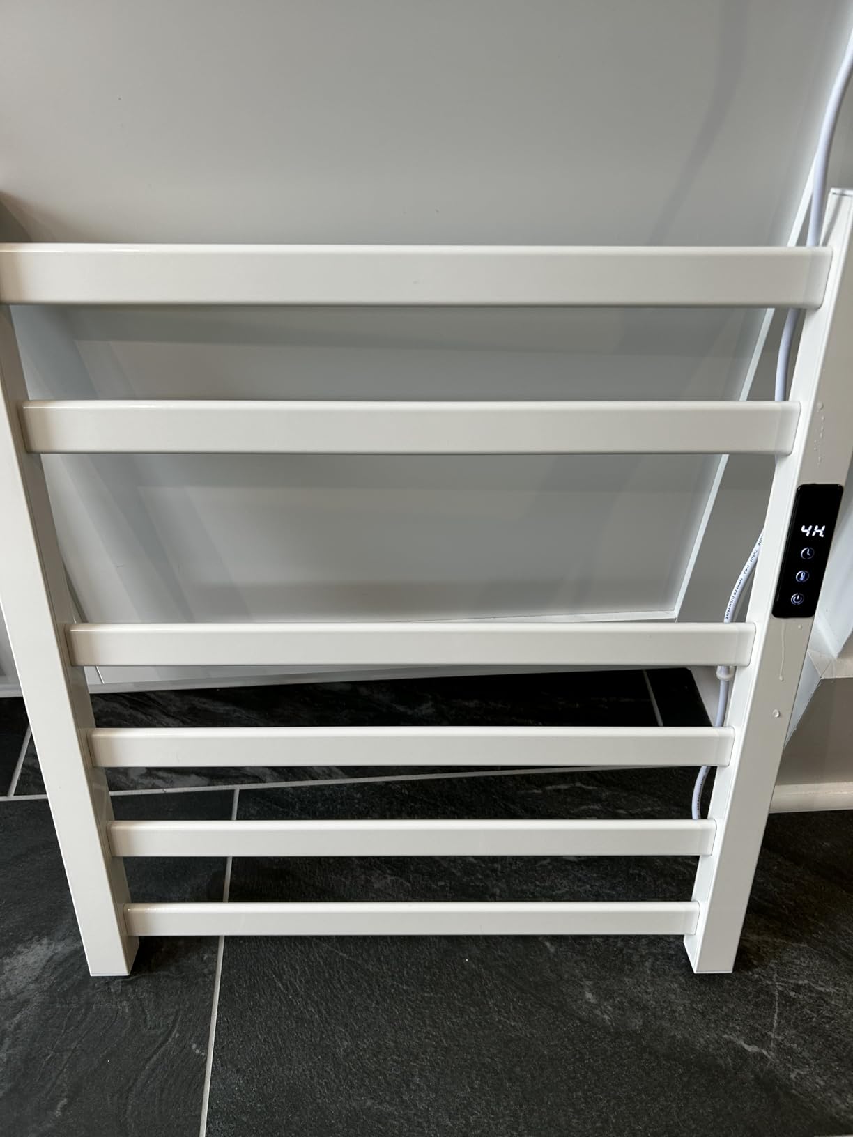 Electric Towel Warmer Wall Mounted, 6 Bar Heated Towel Rack with Intelligent Timer & Temp Control, Plug-in/Hardwire, Left and Right Compatible customer photo 1