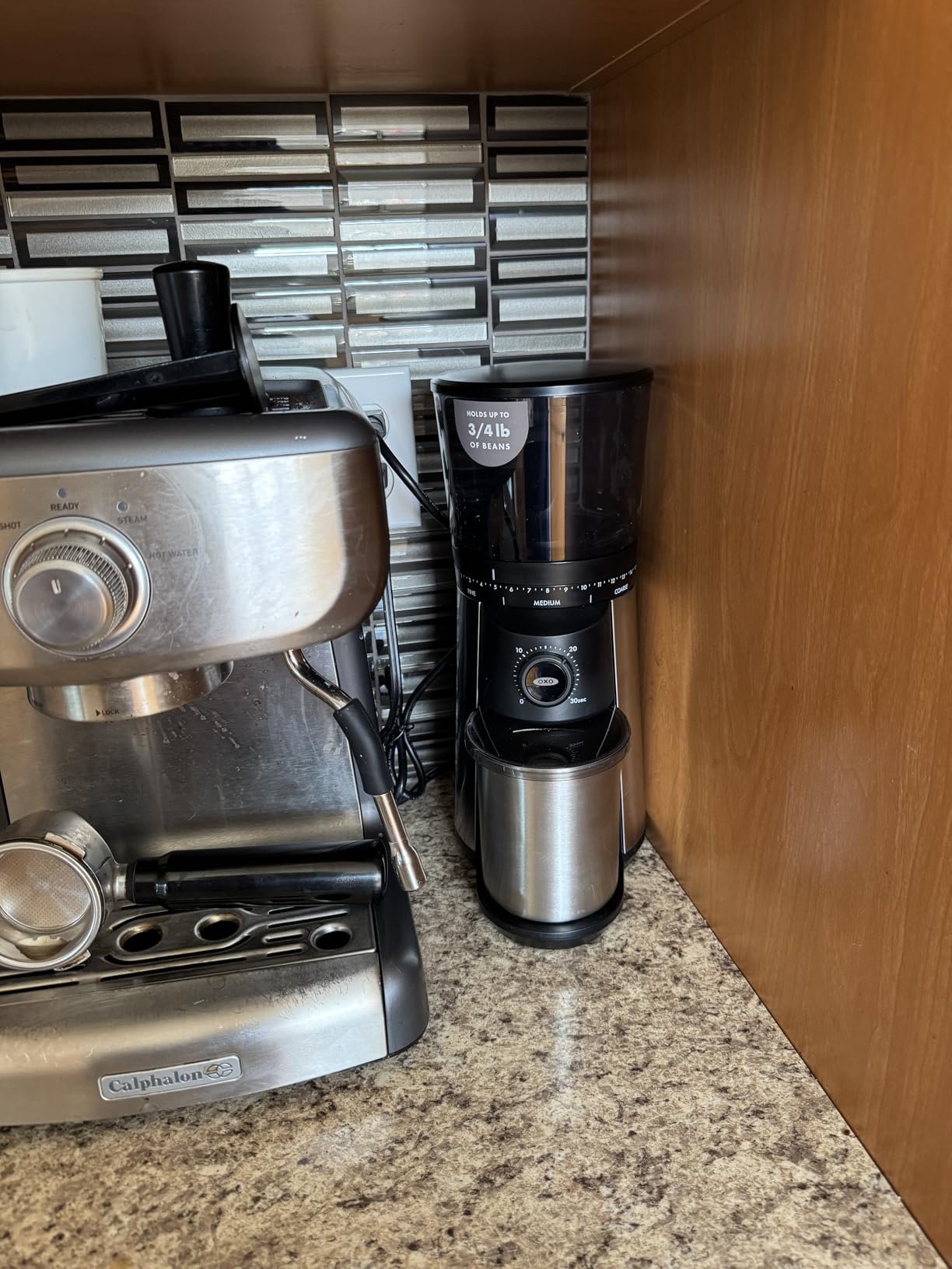 OXO Brew Conical Burr Coffee Grinder - Storm Blue customer photo 2