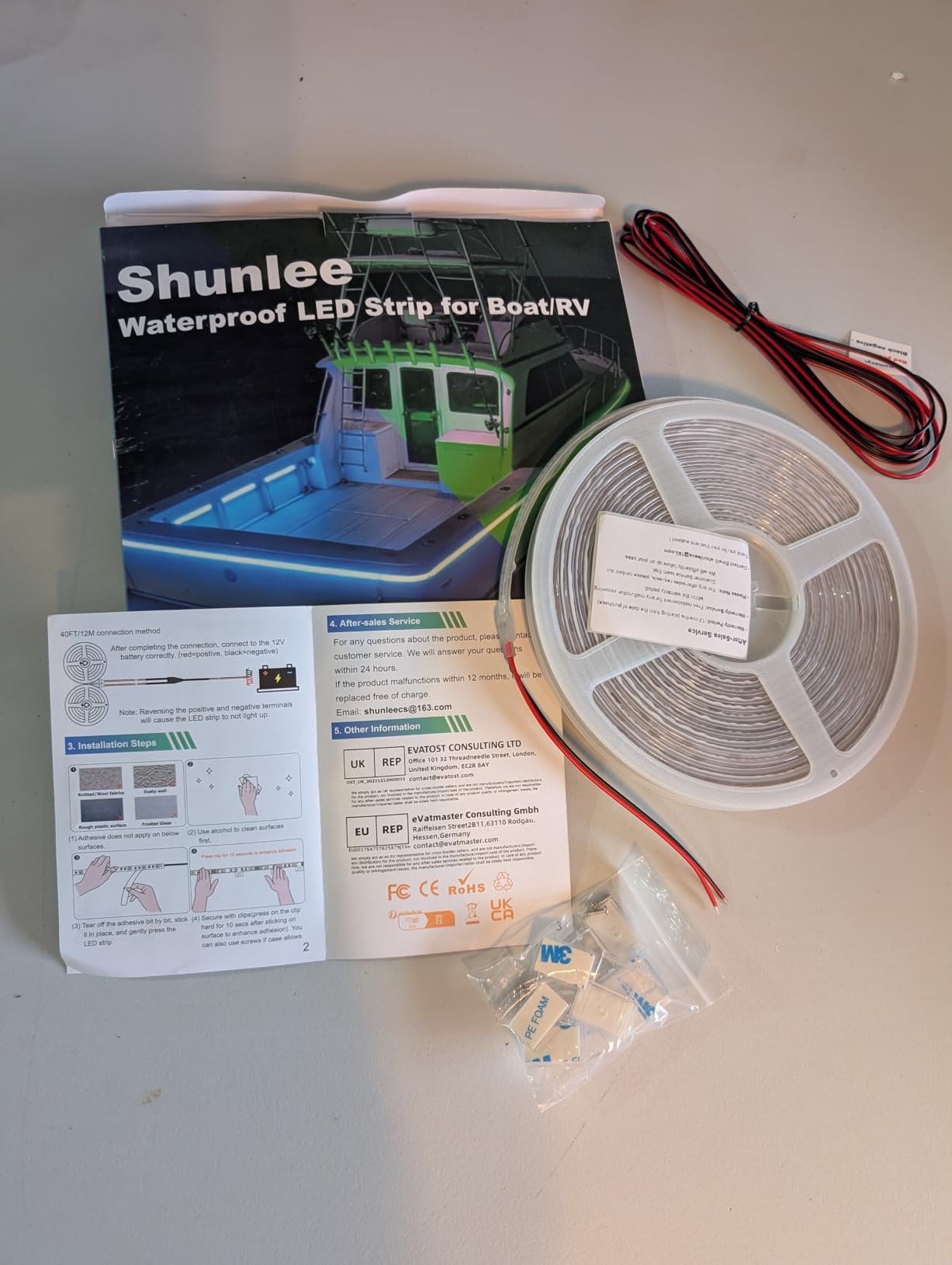 SHUNLEE Led Boat Lights Green 40FT, IP67 COB Waterproof Marine Pontoon Led Lights, Boat Interior Strip Lights for Pontoon, Deck, Night Fishing, Kayak, RV, Bass (40FT-Green) customer photo 2