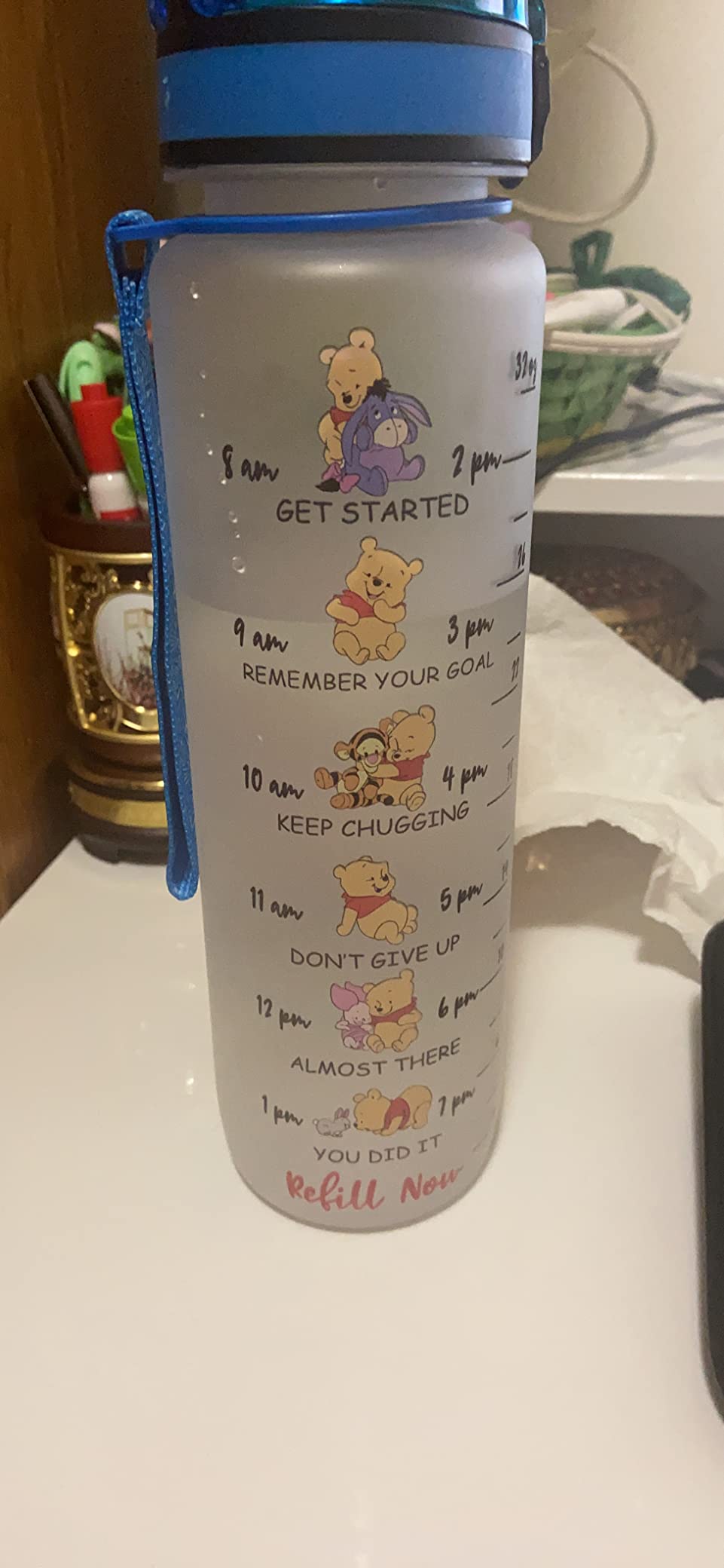 Gamer Hydration Water Bottle 32oz - Funny Game Inspired Drink Water Bottle with Time Marker, Reusable Sports Bottle customer photo 1