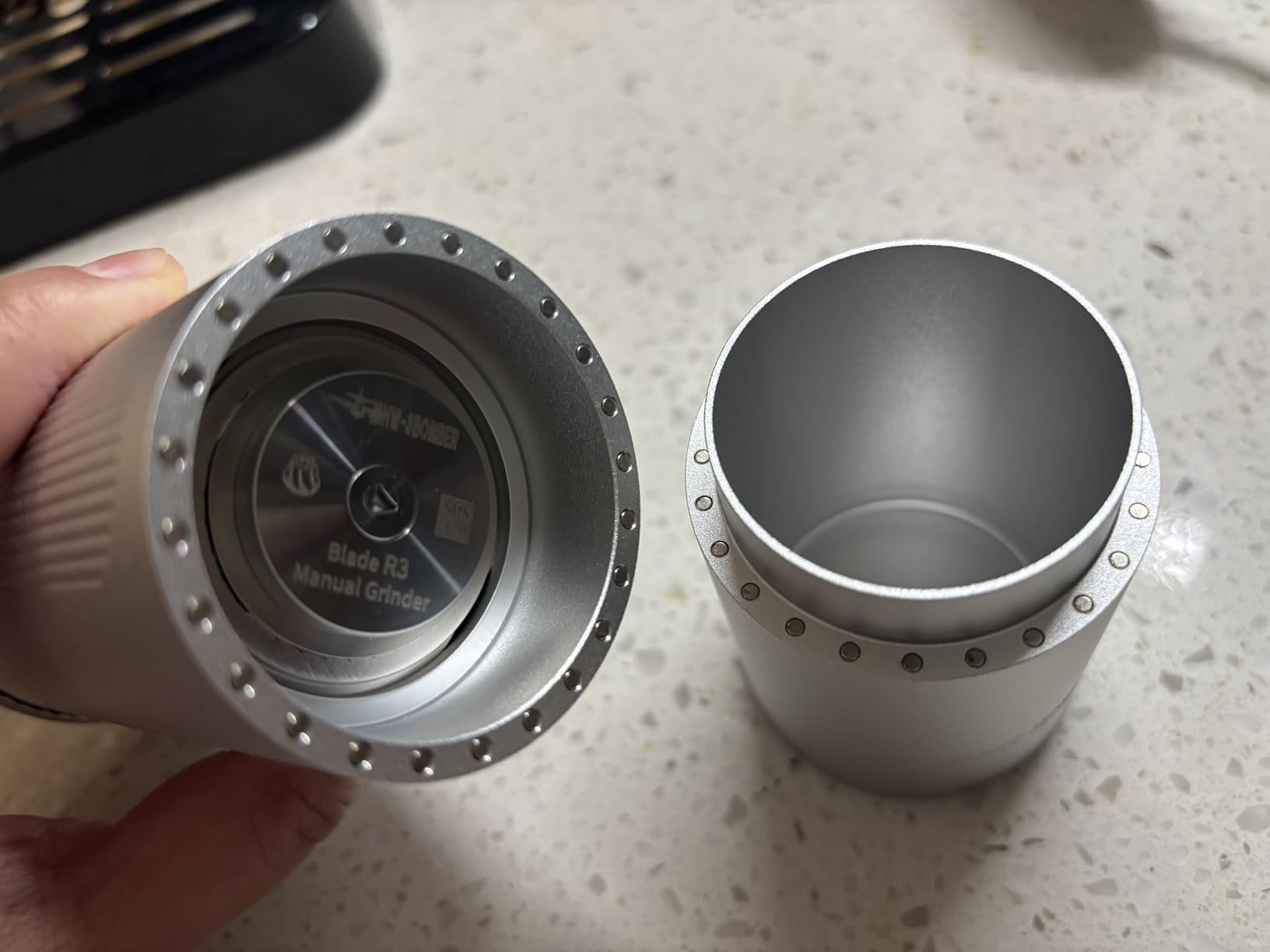 MHW-3BOMBER R3 Pro Manual Coffee Grinder, 2026 Upgraded Titanium Coated Conical Burr, External Adjustment Hand Grinder for Espresso & Pour Over, Professional Kit with 5 Sifting Screens, G5847B customer photo 1