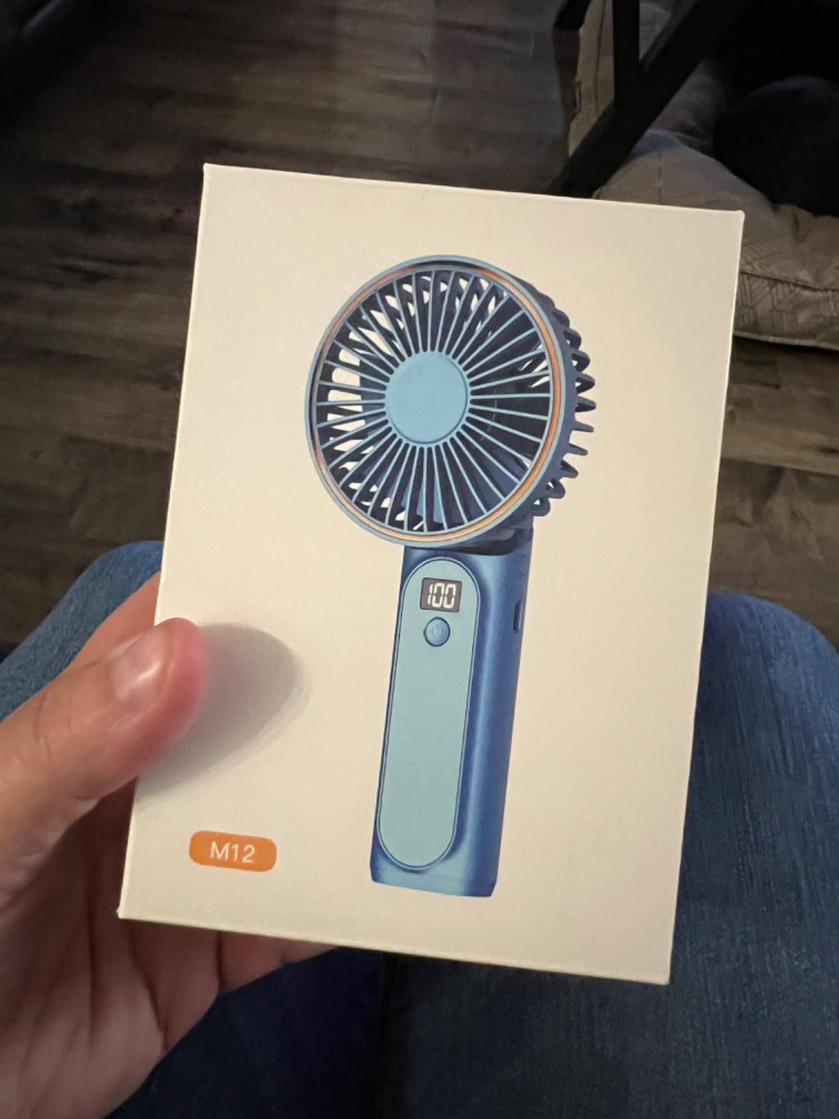 VEKK Neck Fan, Portable Bladeless Fan, 6000mAh Battery USB Rechargeable, LED Display, 360° Cooling Wearable Personal Fan, 3 Speeds, Quiet, Hands Free Neck Fans for Travel, Outdoor, Camping- Blue customer photo 1