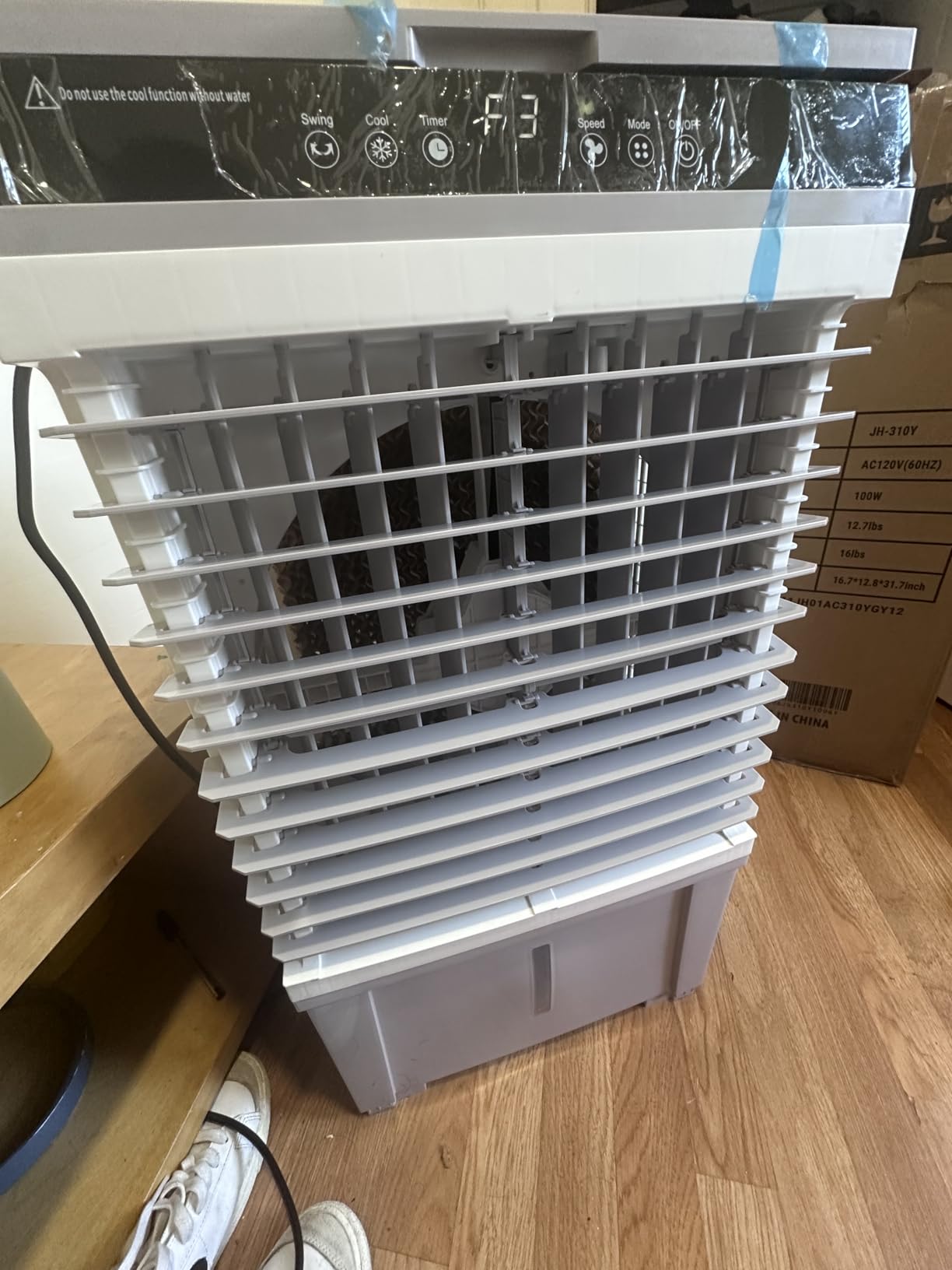 Swamp Cooler, 1800 CFM Evaporative Air Cooler with 5.3 Gal Water Tank, 6 Ice Packs, 2 Modes, 3 Speeds, 120 Oscillation, Remote Control, 12H Timer, Air Cooler for Bedroom, Home, Office, Kitchen customer photo 2