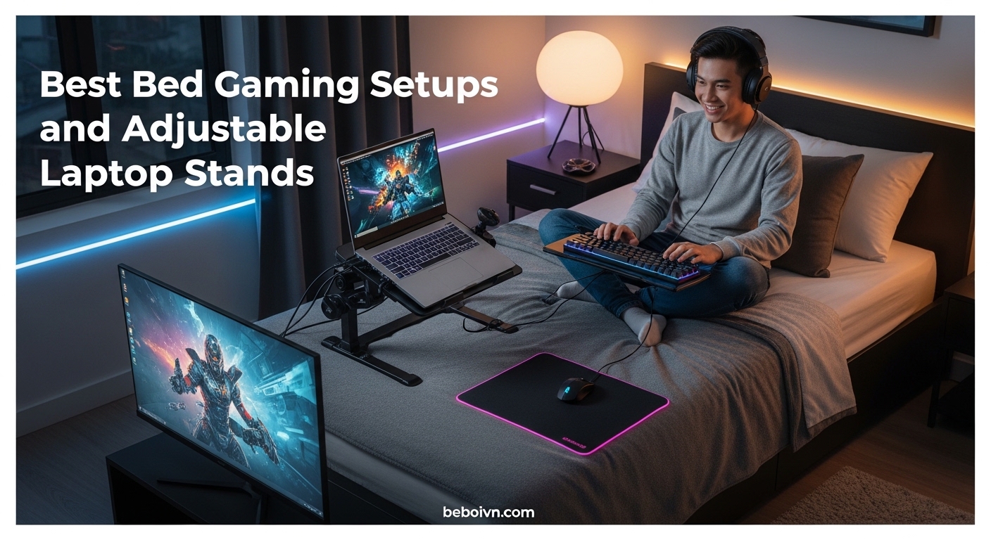 Best Bed Gaming Setups and Adjustable Laptop Stands